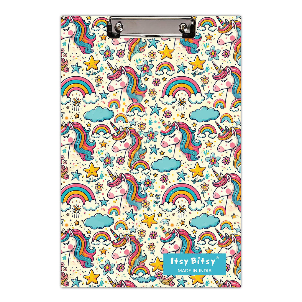 MDF Clipboard Rainbow Unicorn L 8.66 X W 12.59 in 5.5mm Thick 1pc