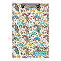 MDF Clipboard Rainbow Unicorn L 8.66 X W 12.59 in 5.5mm Thick 1pc