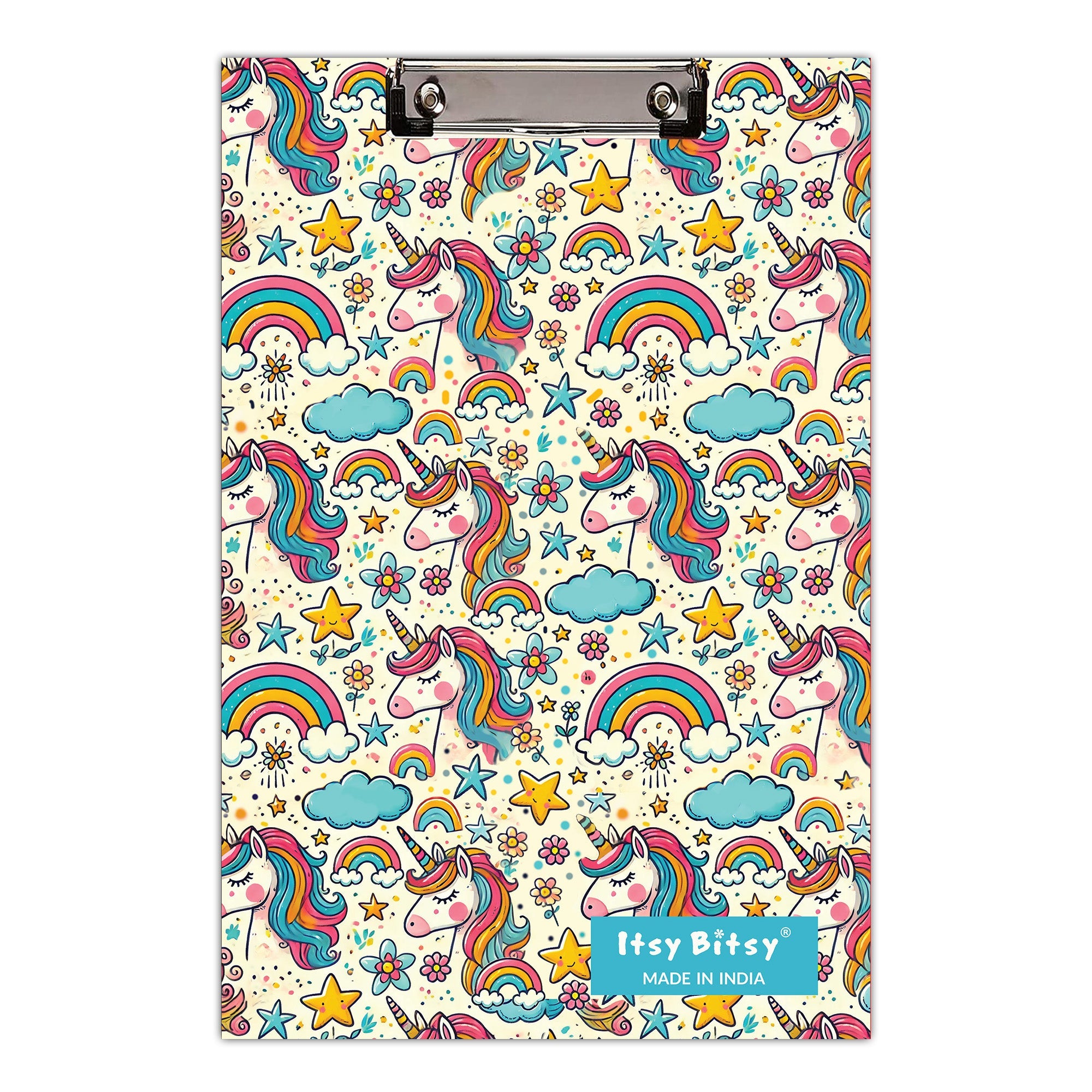 MDF Clipboard Rainbow Unicorn L 8.66 X W 12.59 in 5.5mm Thick 1pc
