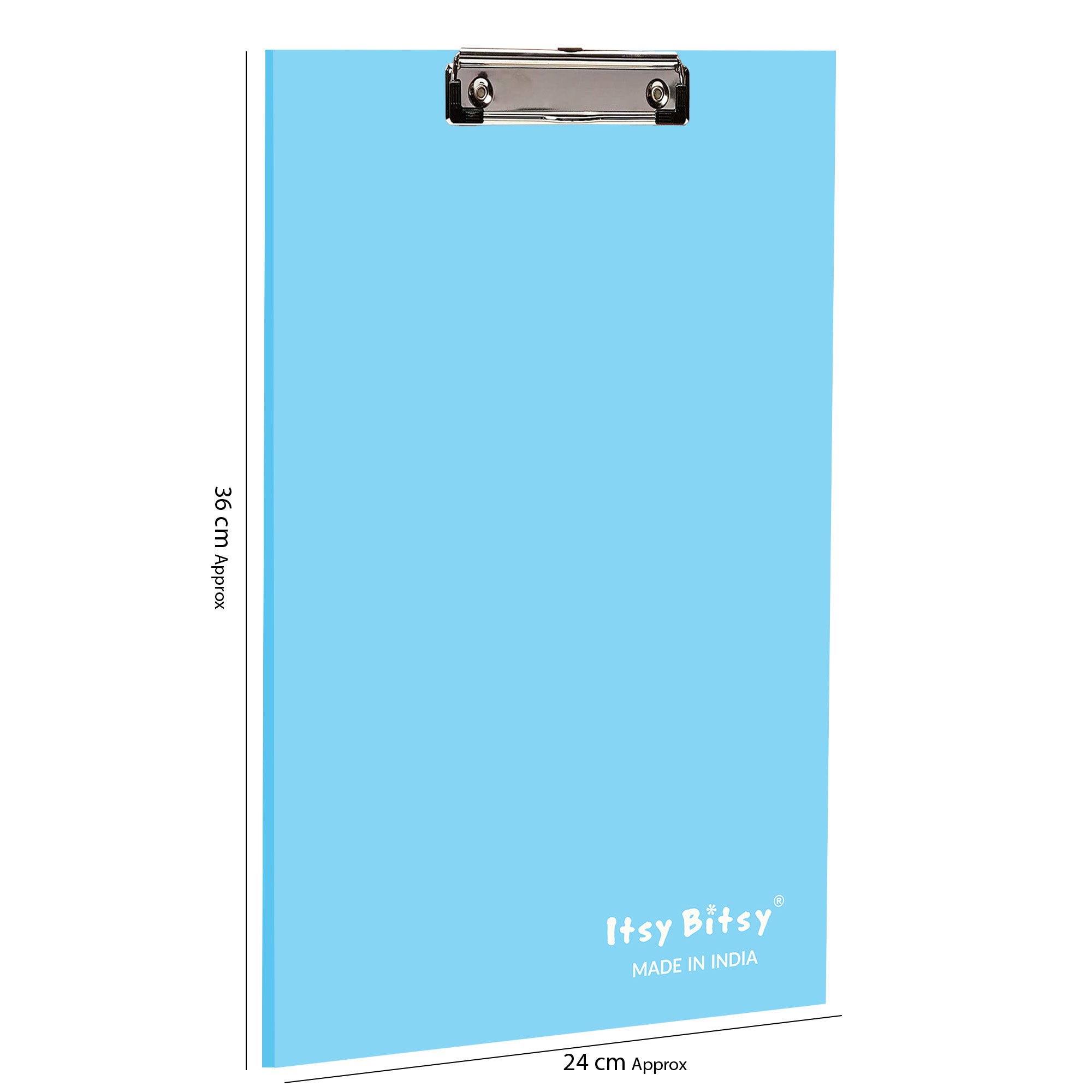 MDF Clipboard Sky Blue L 8.66 X W 12.59 in 5.5mm Thick 1pc