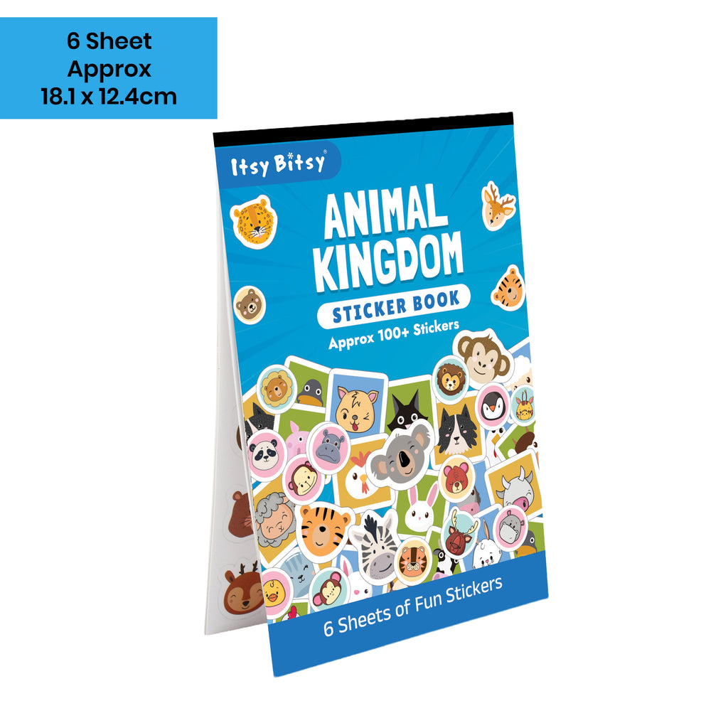 Sticker Book Animal Kingdom Approx 18.1 X 12.4cm 6 Sheet