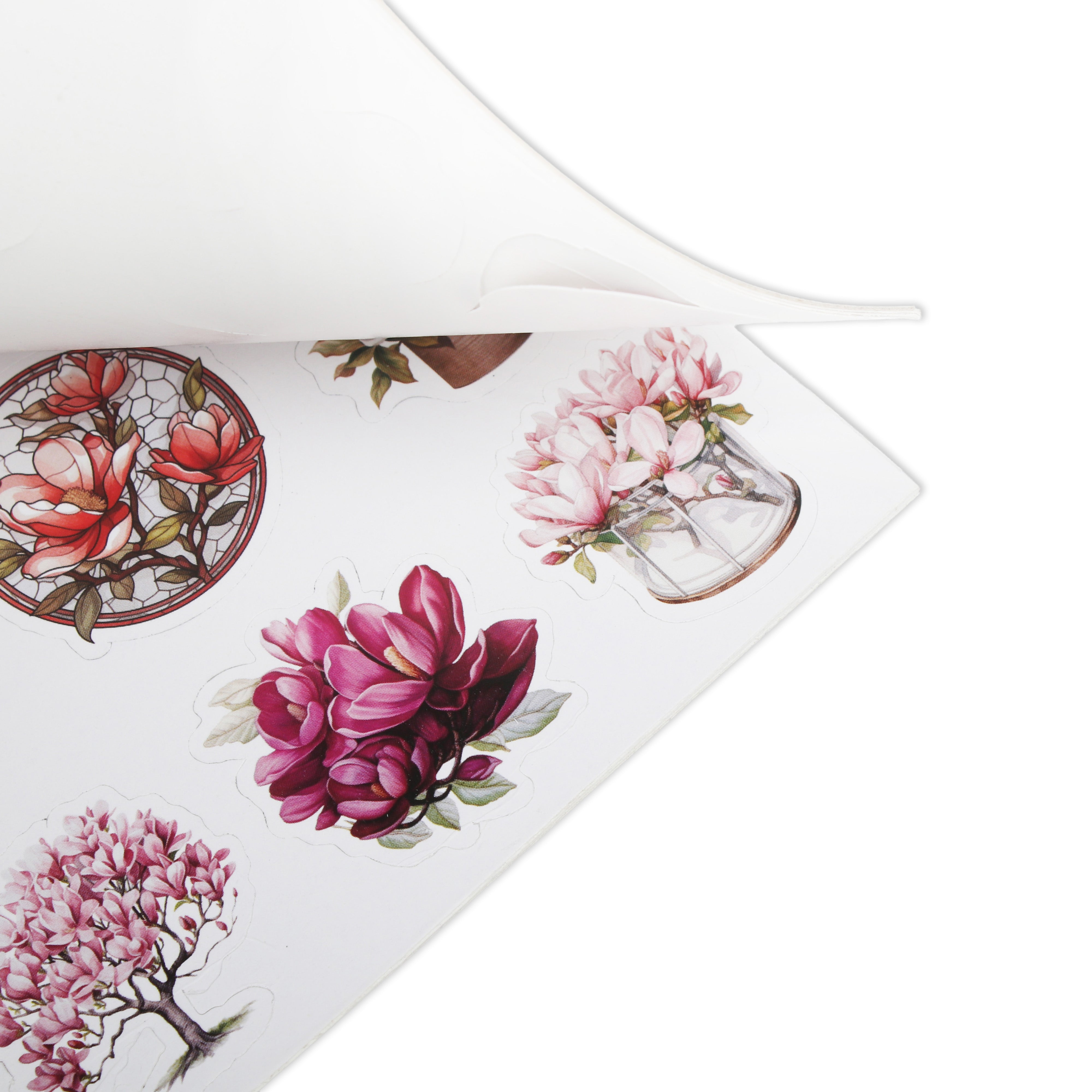 Sticker Book Floral Fantasy Approx 18.1 X 12.4cm 6 Sheets