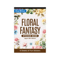 Sticker Book Floral Fantasy Approx 18.1 X 12.4cm 6 Sheets