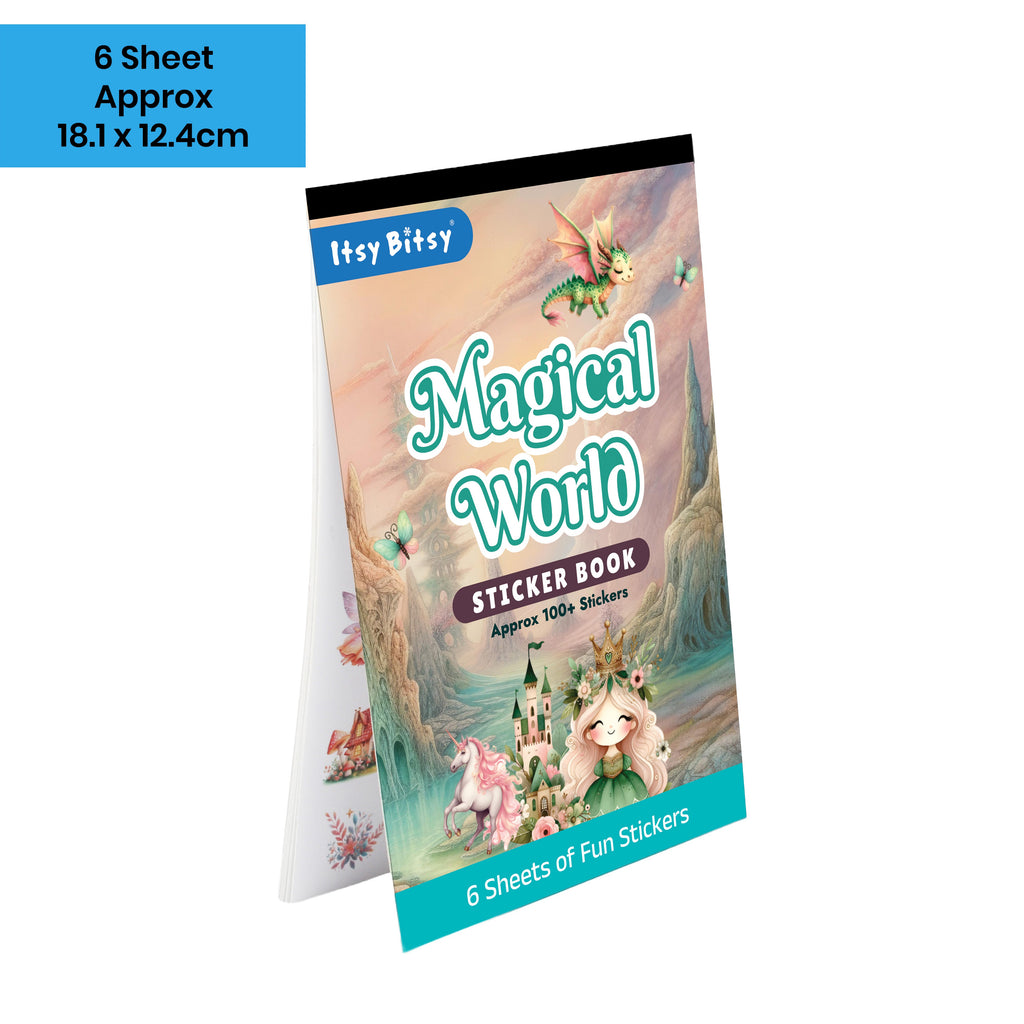 Sticker Book Magical World Approx 18.1 X 12.4cm 6 Sheets