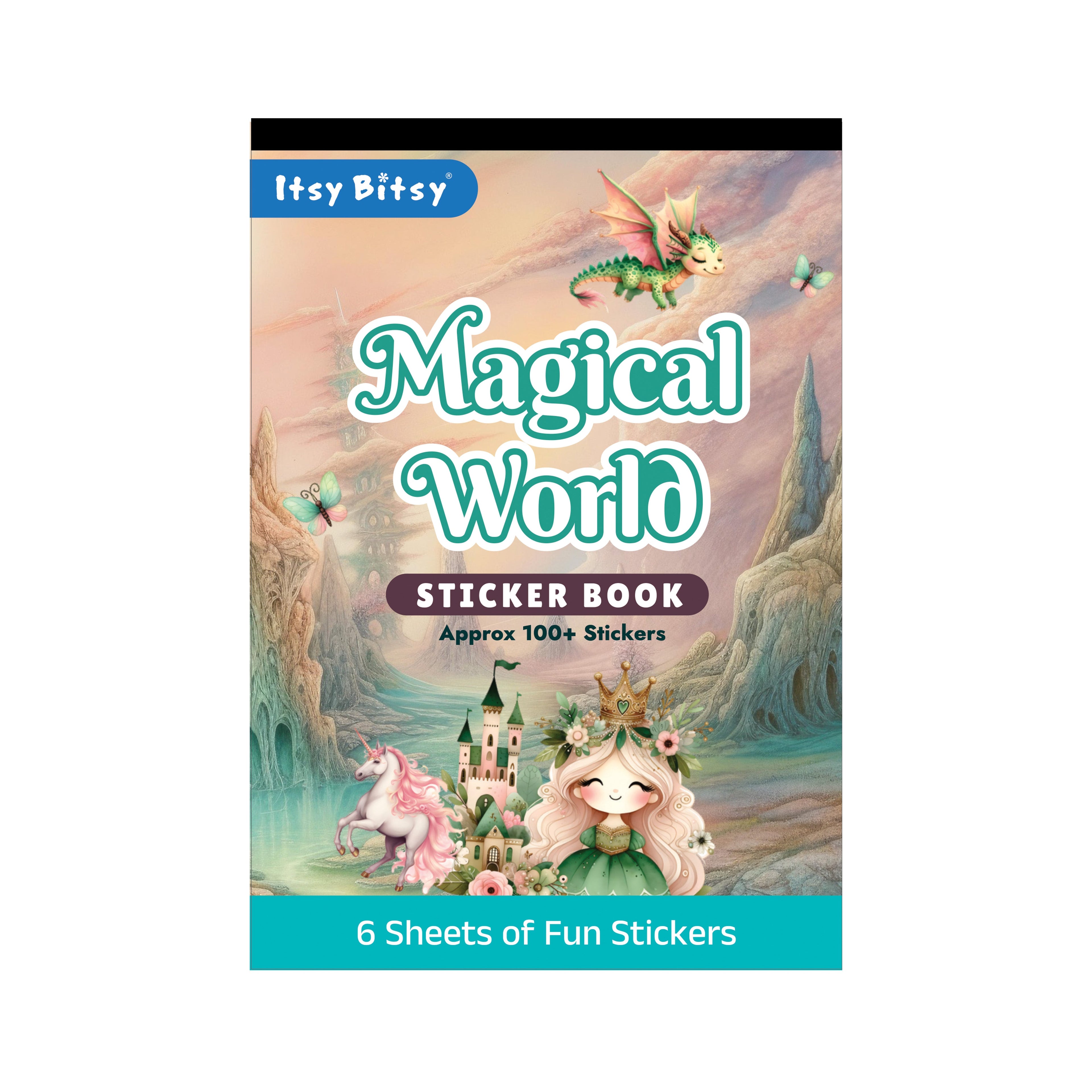 Sticker Book Magical World Approx 18.1 X 12.4cm 6 Sheets