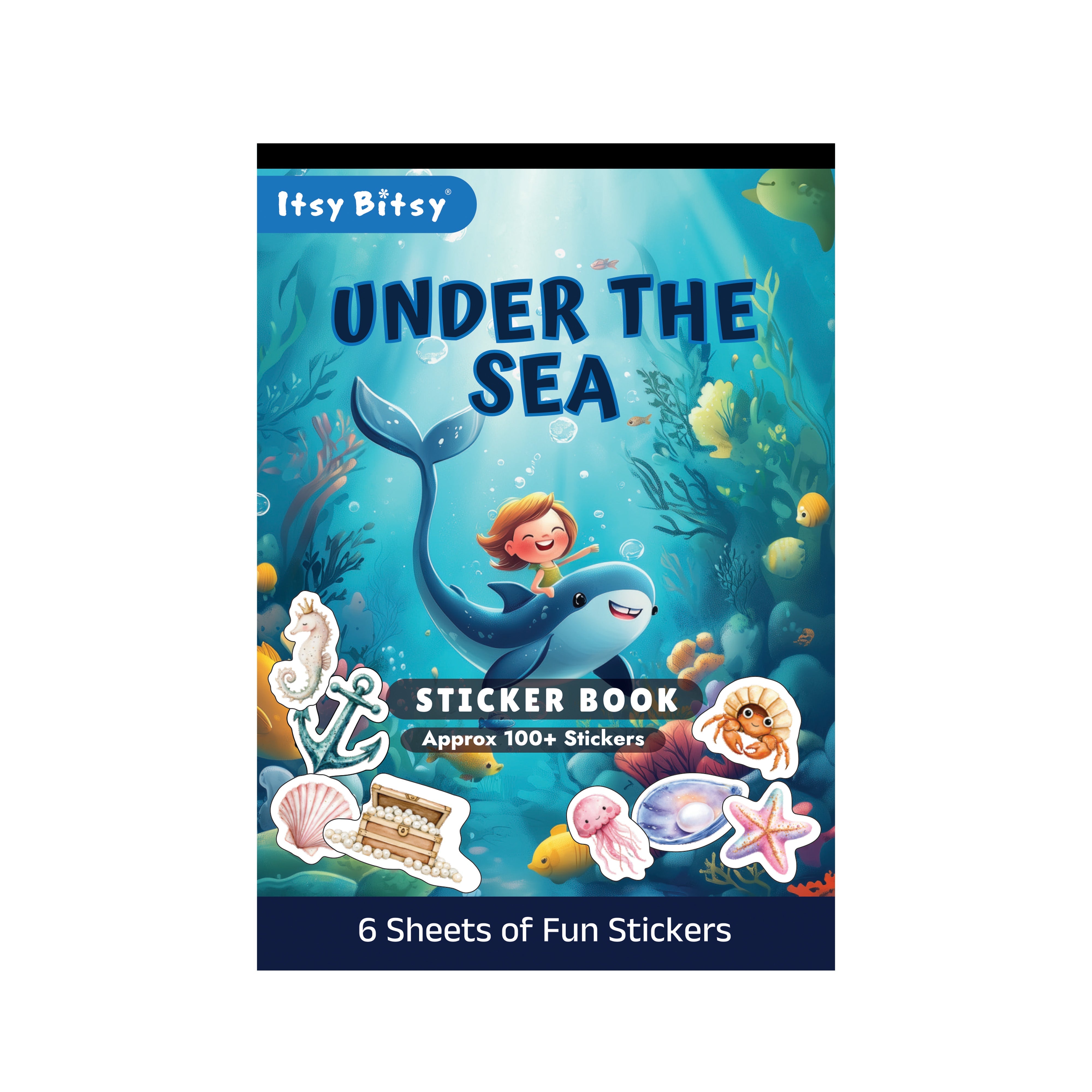 Sticker Book Under The Sea Approx 18.1 X 12.4cm 6 Sheets
