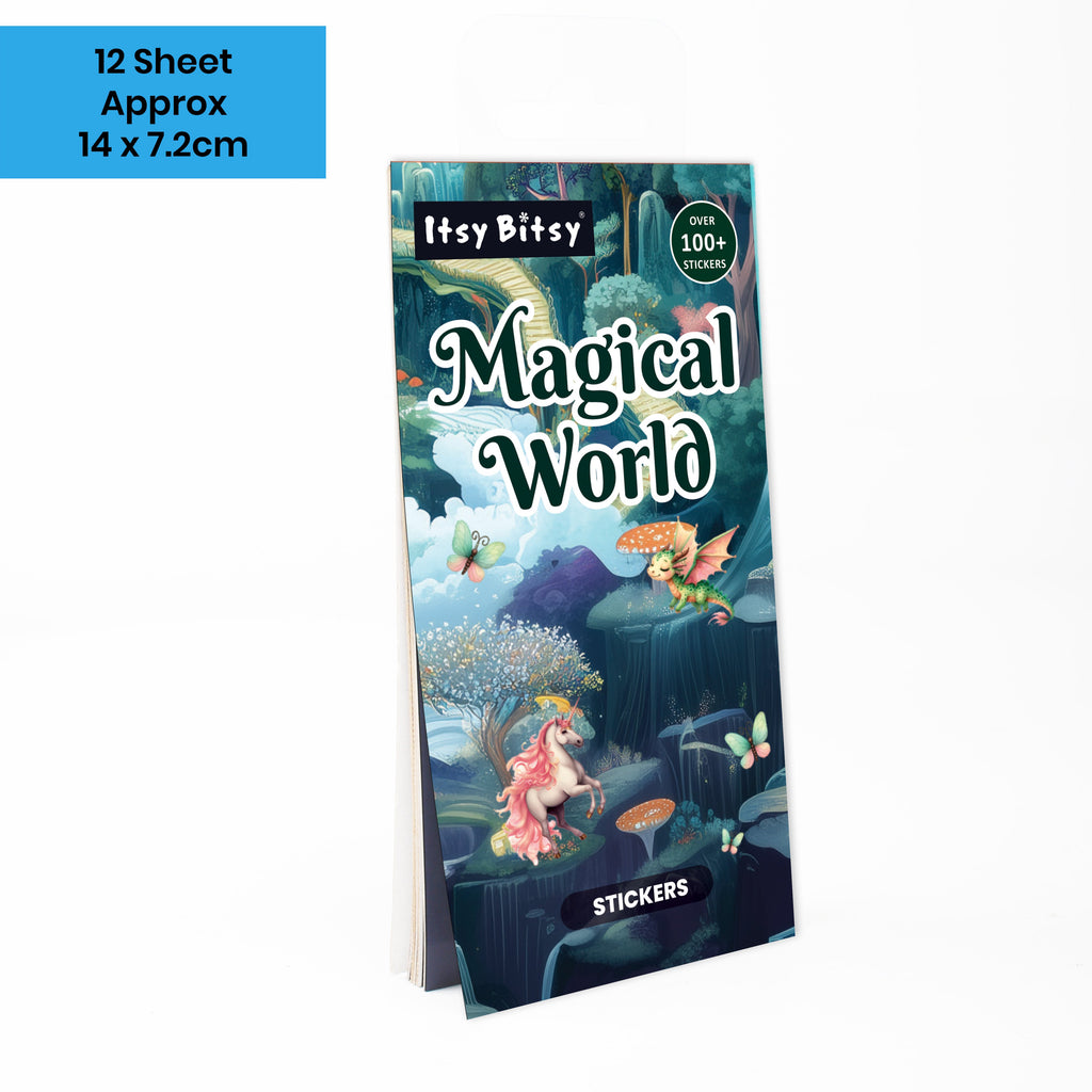Sticker Book Magical World Approx 14 X 7.2cm 12 Sheets