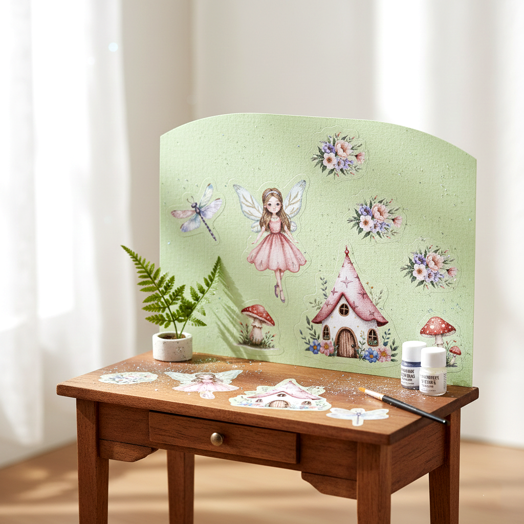 Sticker Book Magical World Approx 14 X 7.2cm 12 Sheets