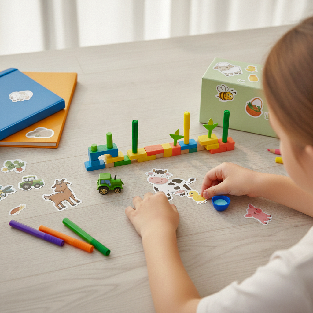 Sticker Book Farm Stickers Approx 14 X 7.2cm 12 Sheet