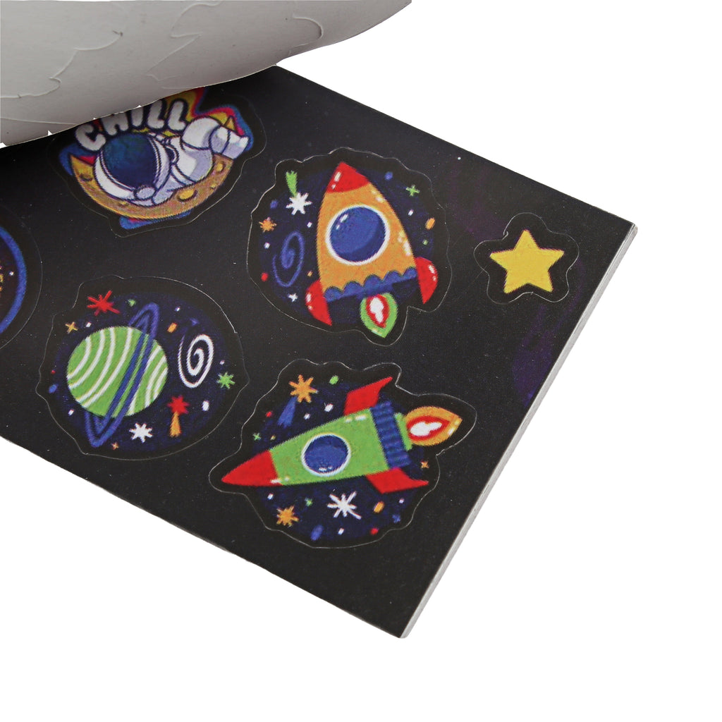 Sticker Book Space Adventures Approx 14 X 7.2cm 12 Sheet