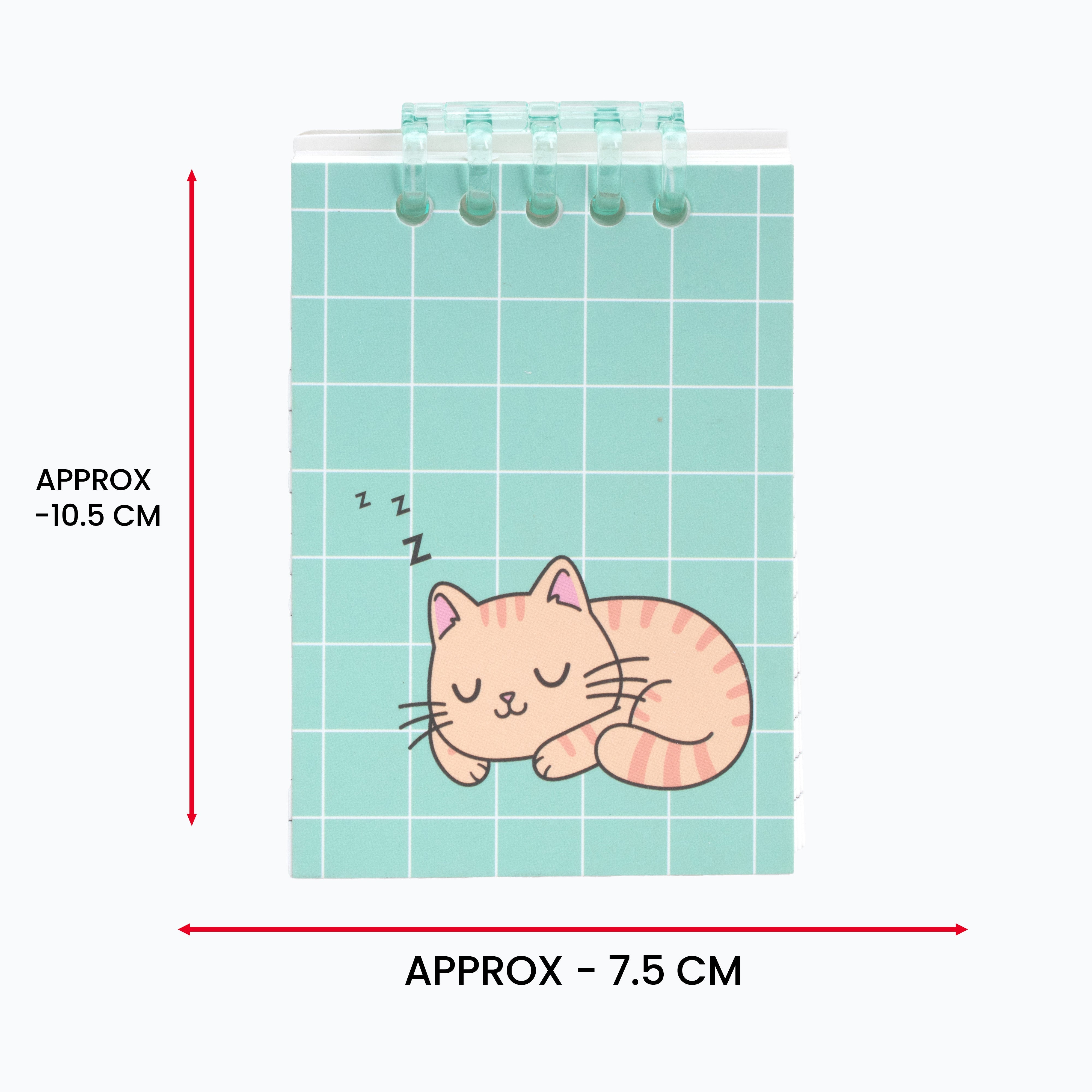 Spiral Ice Notebook Cat Nap 90gsm A7 100pages