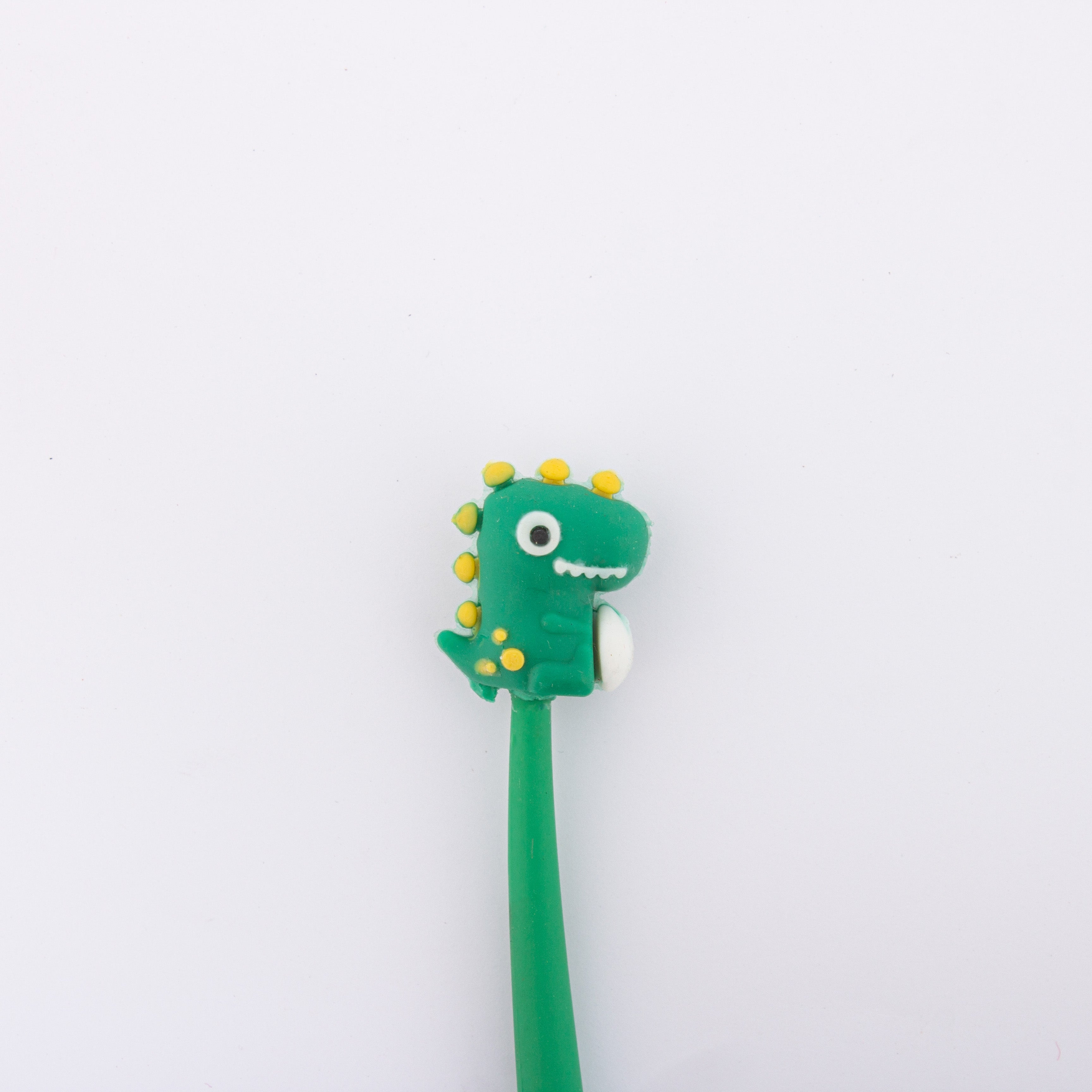 Flexible Dinosaur Ballpoint Blue Gel Pen Green 0.5mm Tip 1pc