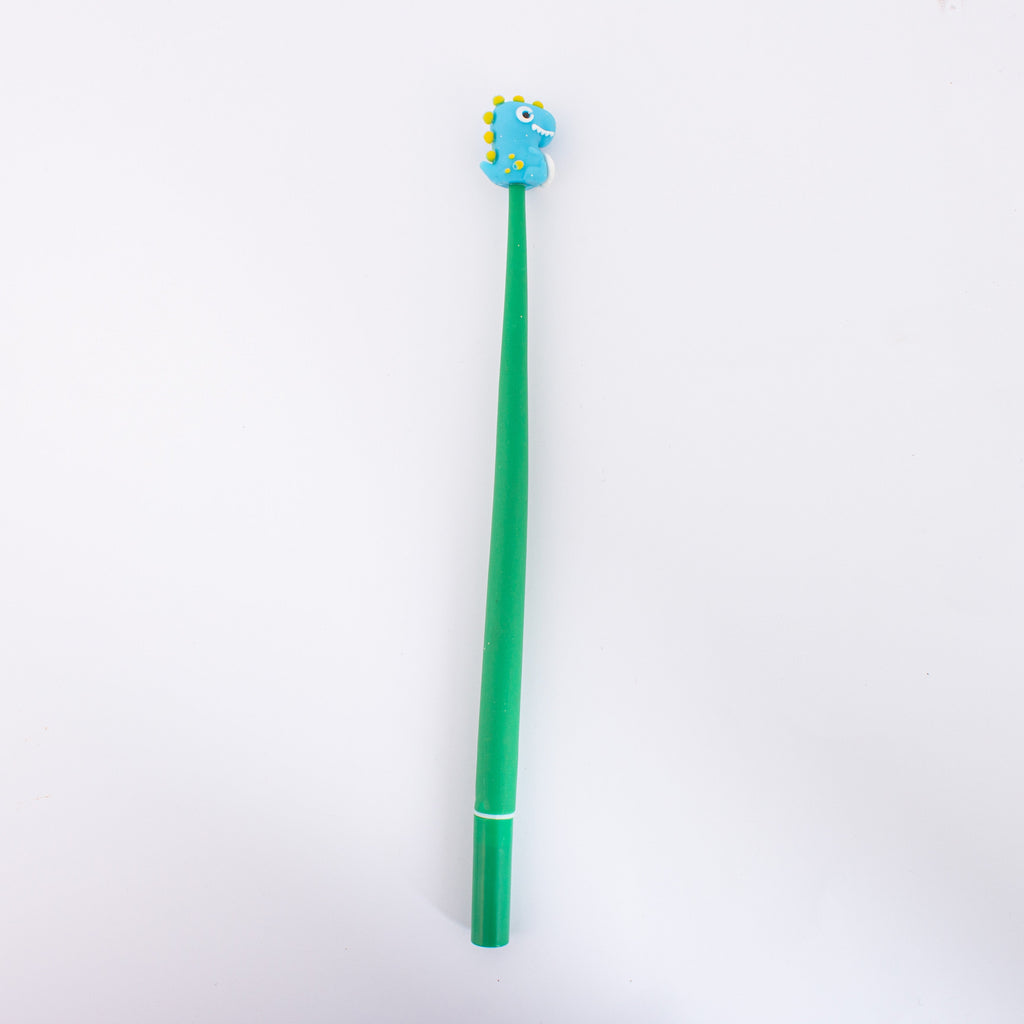 Flexible Dinosaur Ballpoint Blue Gel Pen Blue 0.5mm Tip 1pc
