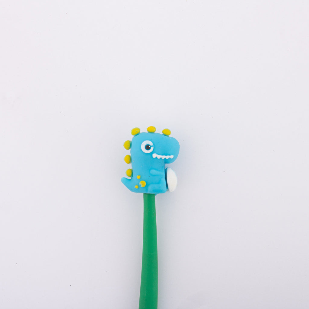 Flexible Dinosaur Ballpoint Blue Gel Pen Blue 0.5mm Tip 1pc