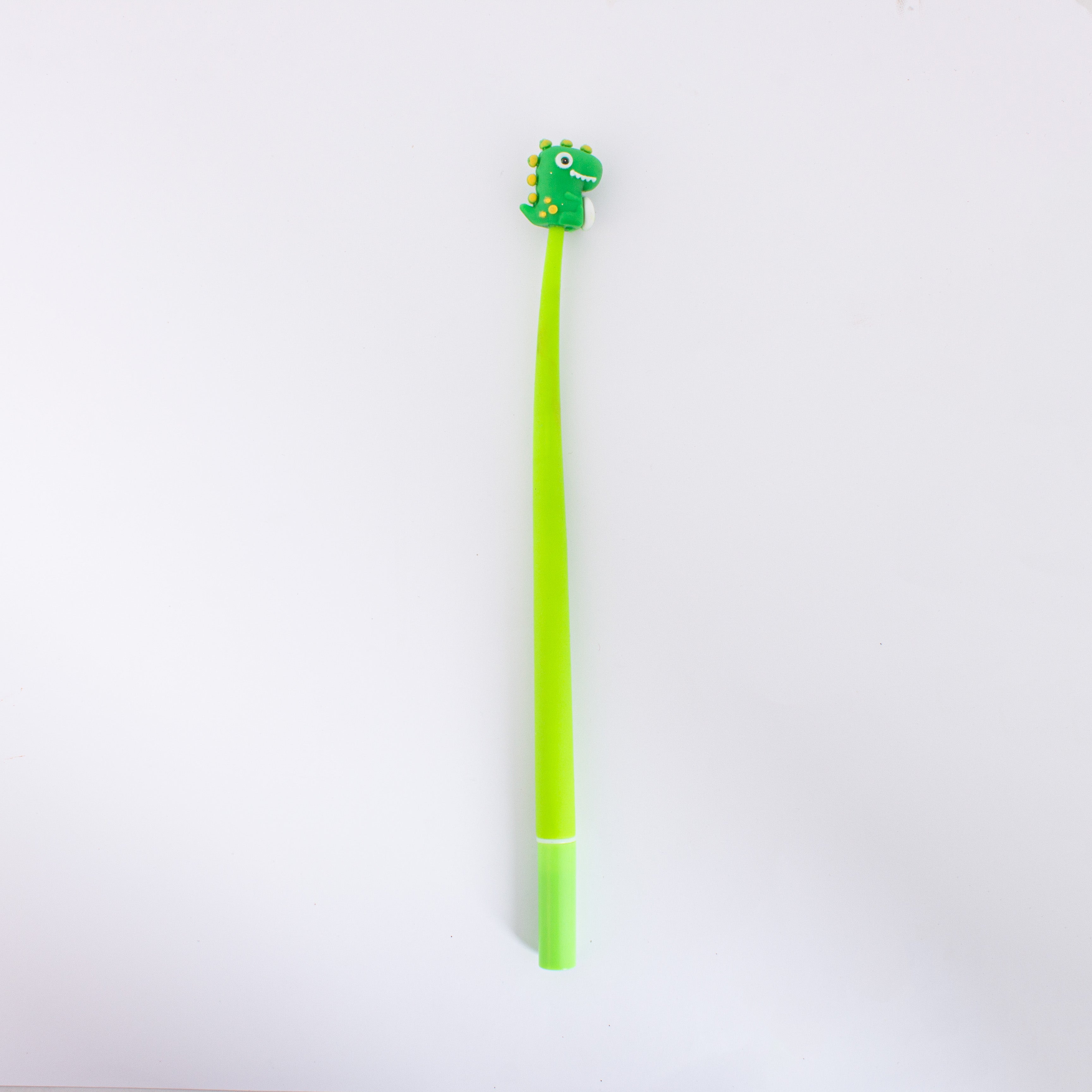 Flexible Dinosaur Ballpoint Blue Gel Pen Light Green 0.5mm Tip 1pc