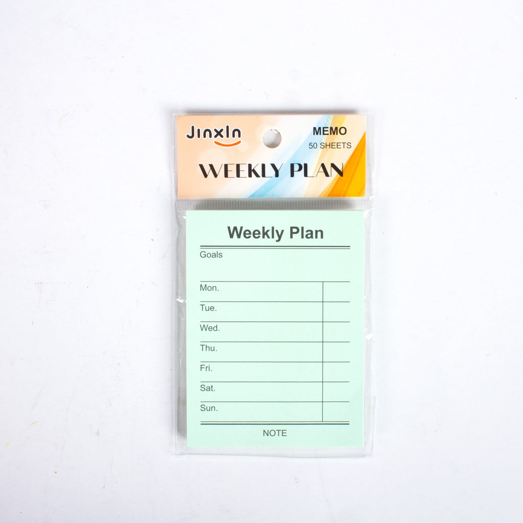 Weekly Plan Sticky Note Teal 7.5 X 10cm 50 Sheets 1Book