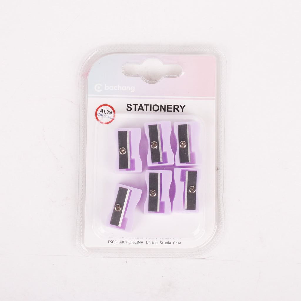 Pencil Sharpener Purple 5pc Blister