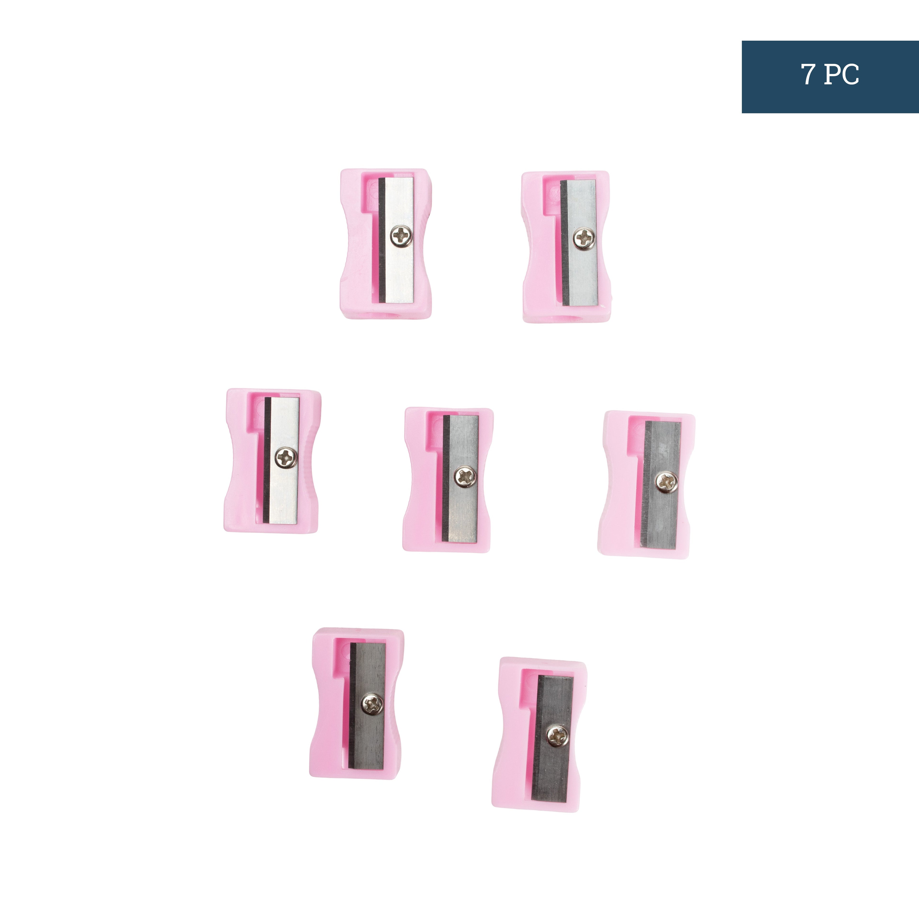 Pencil Sharpener Pink 5pc Blister