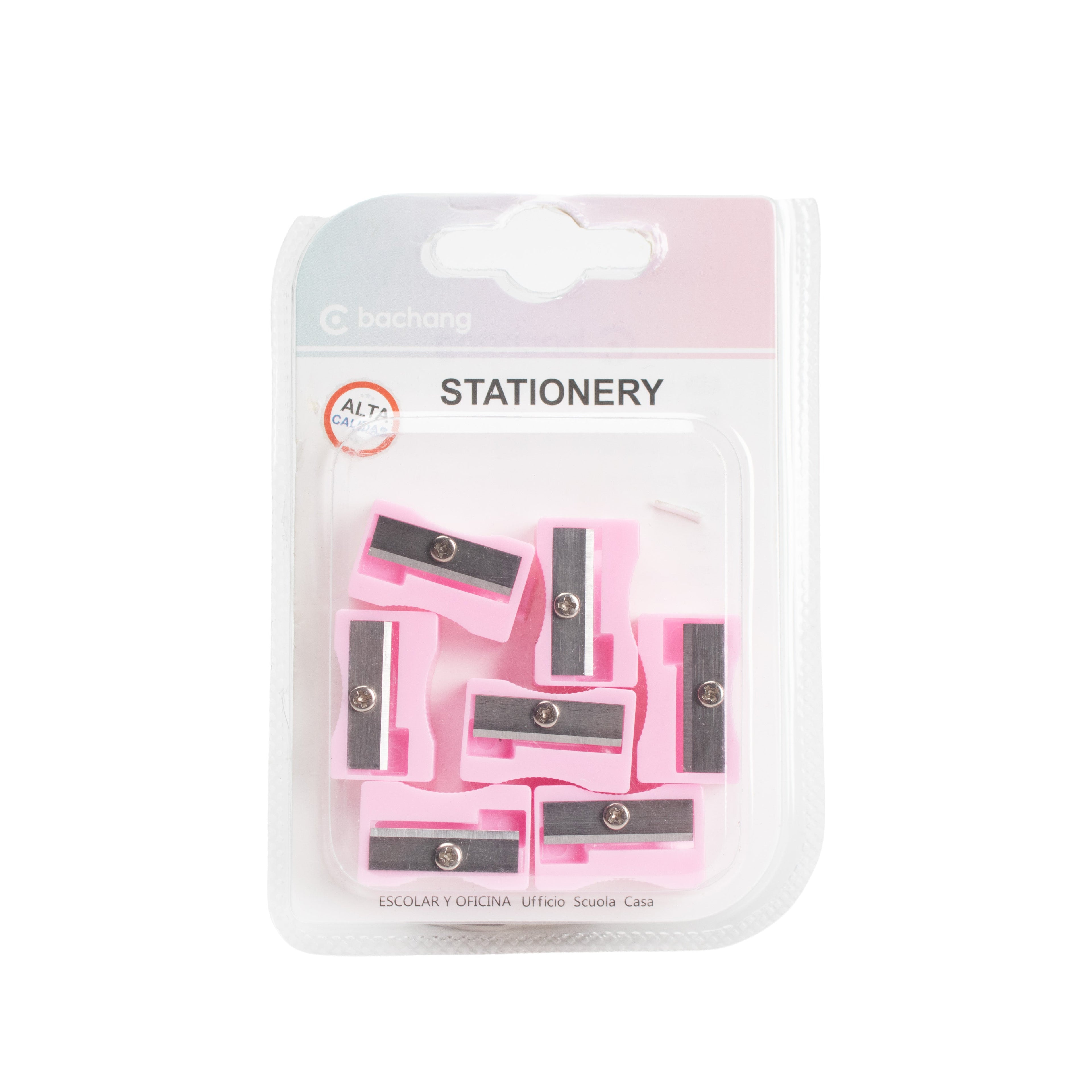 Pencil Sharpener Pink 5pc Blister