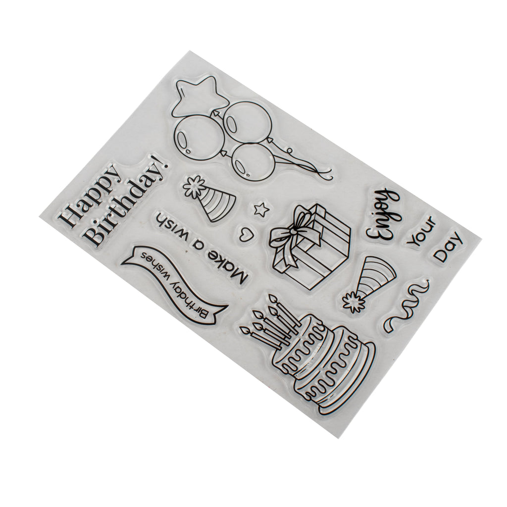 Clear Stamps Birthday Wish 4.3 X 6.2inch 14pc