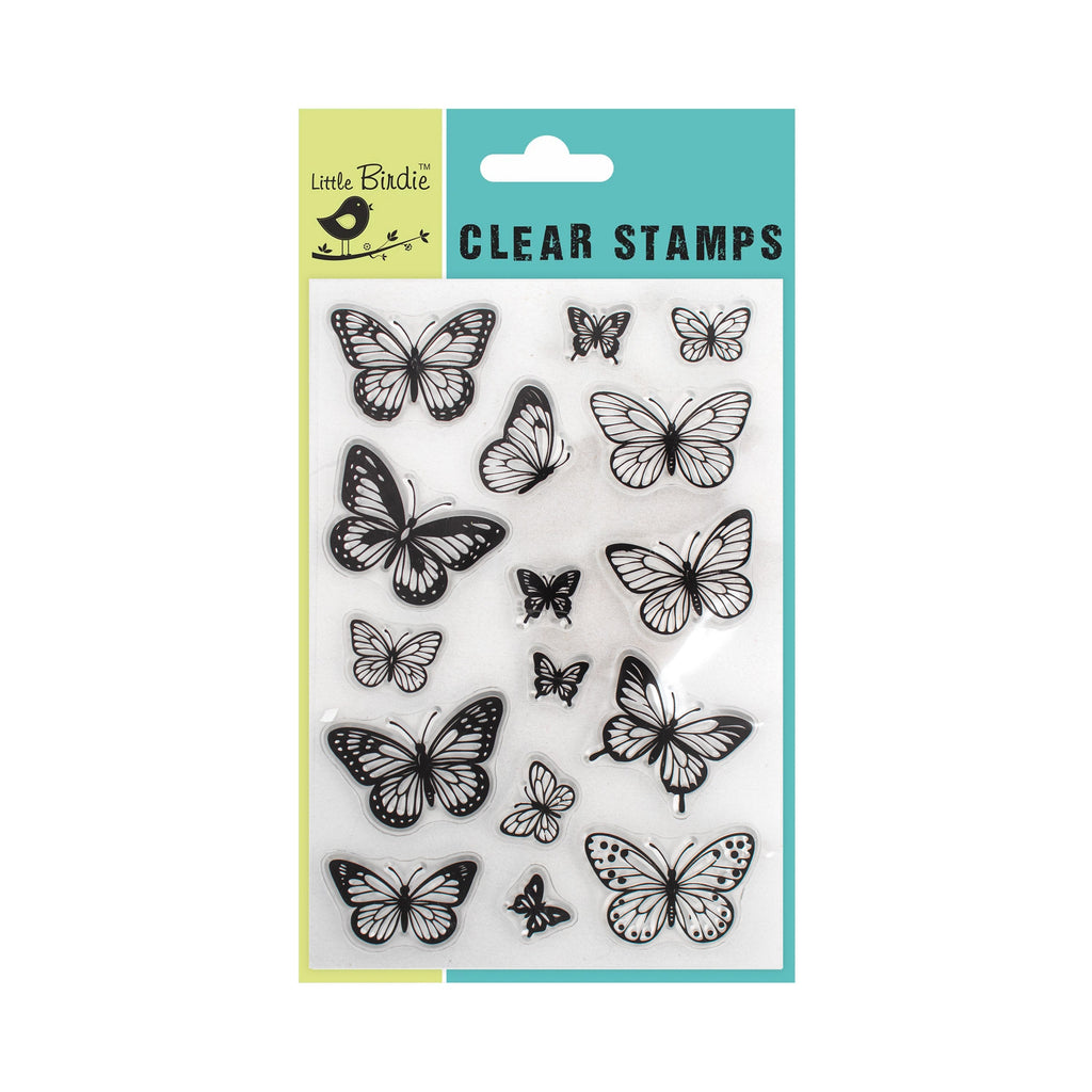 Clear Stamps Butterfly World 4.3 X 6.2inch 16pc