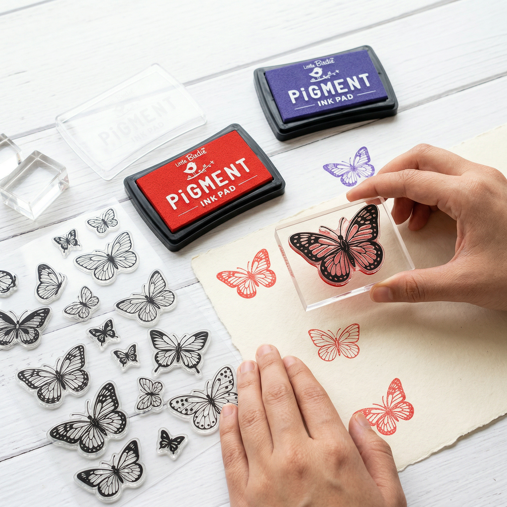 Clear Stamps Butterfly World 4.3 X 6.2inch 16pc