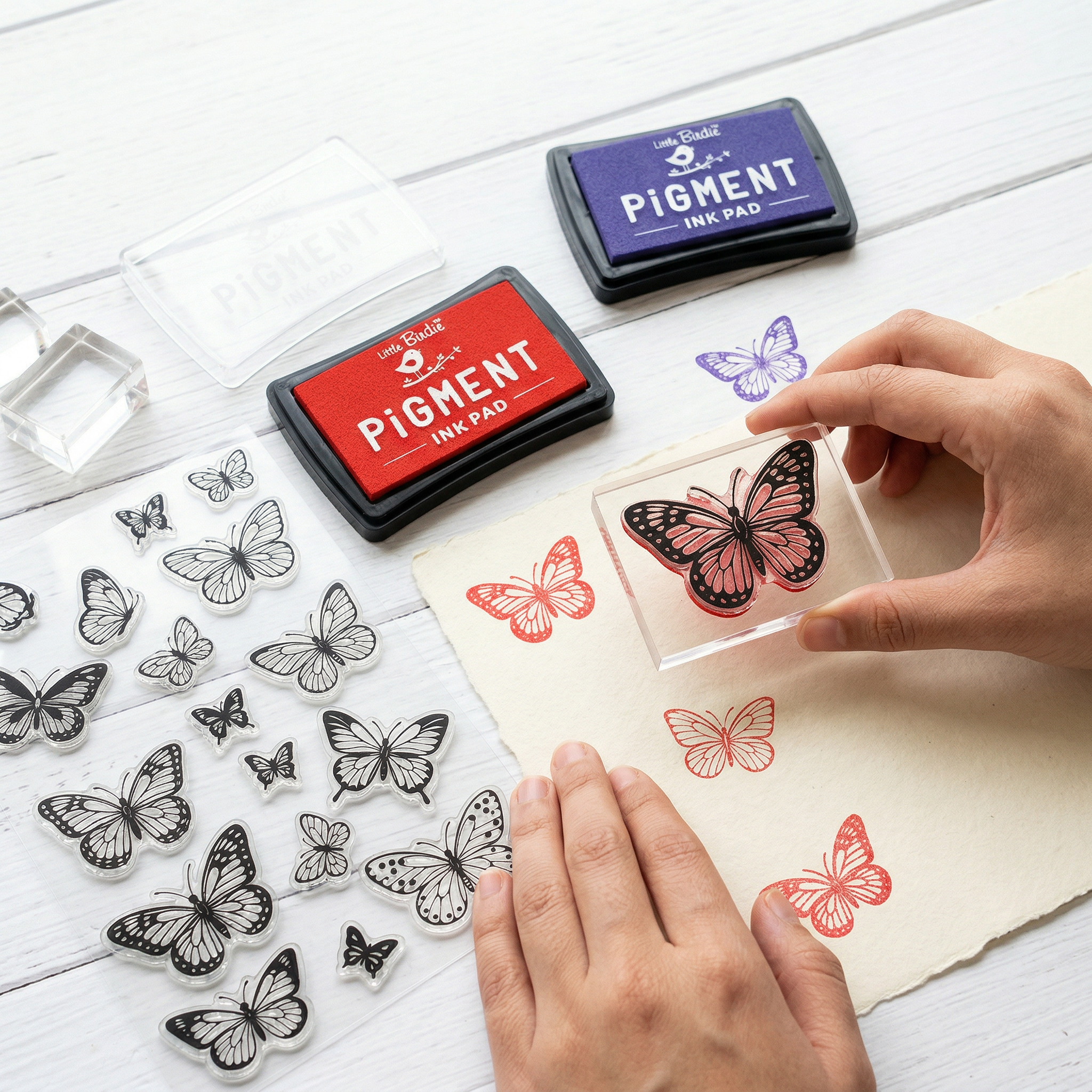 Clear Stamps Butterfly World 4.3 X 6.2inch 16pc