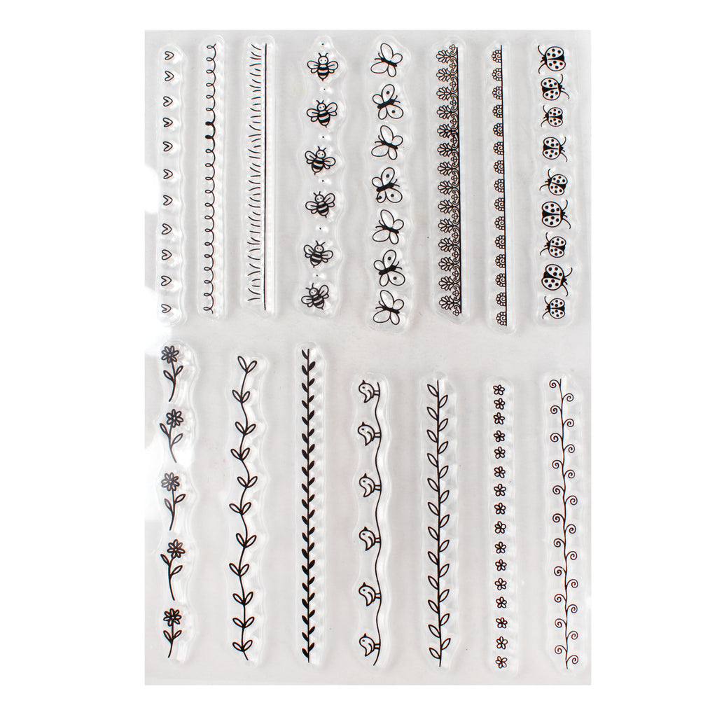 Clear Stamps Charming Trims 4.3 X 6.2inch 15pc