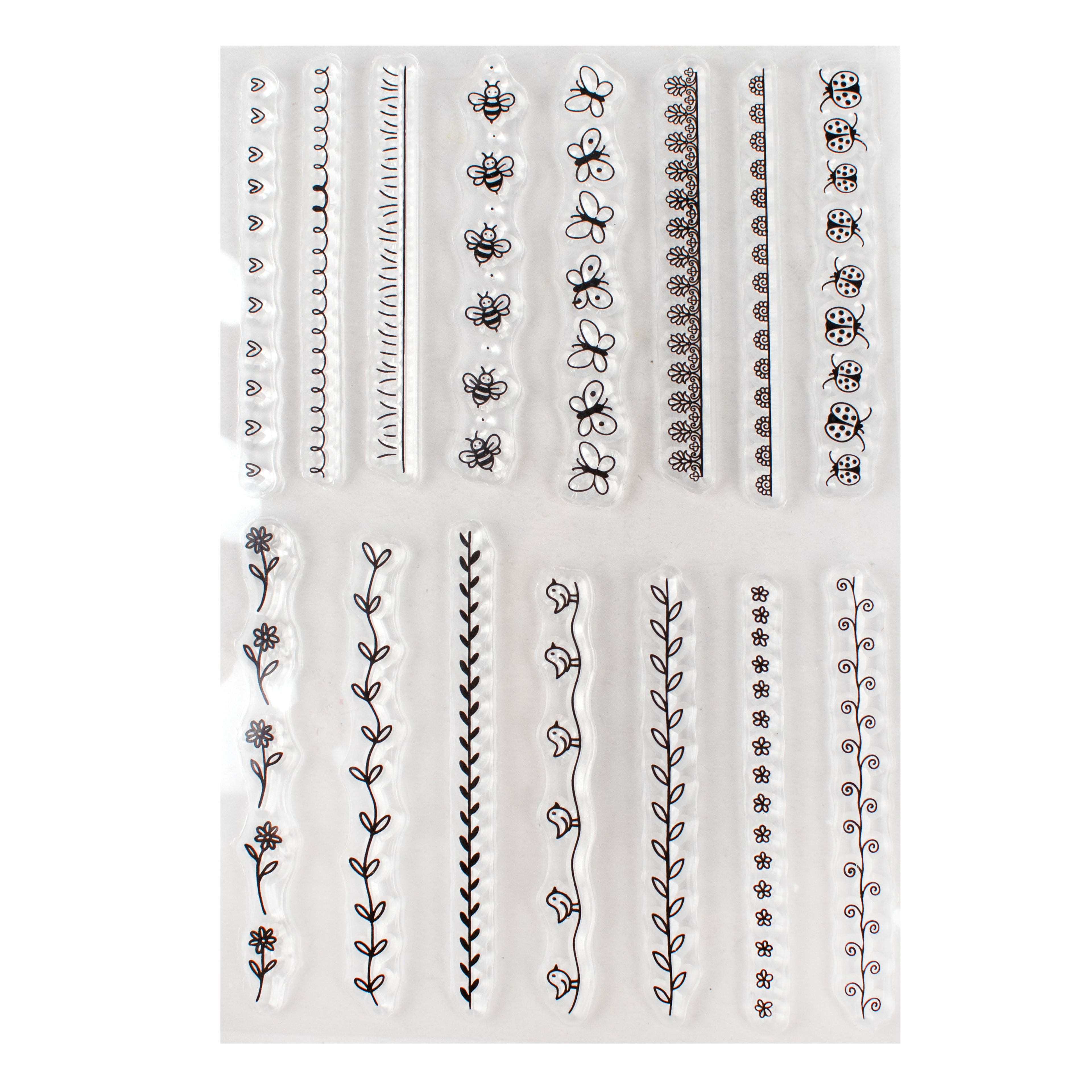 Clear Stamps Charming Trims 4.3 X 6.2inch 15pc