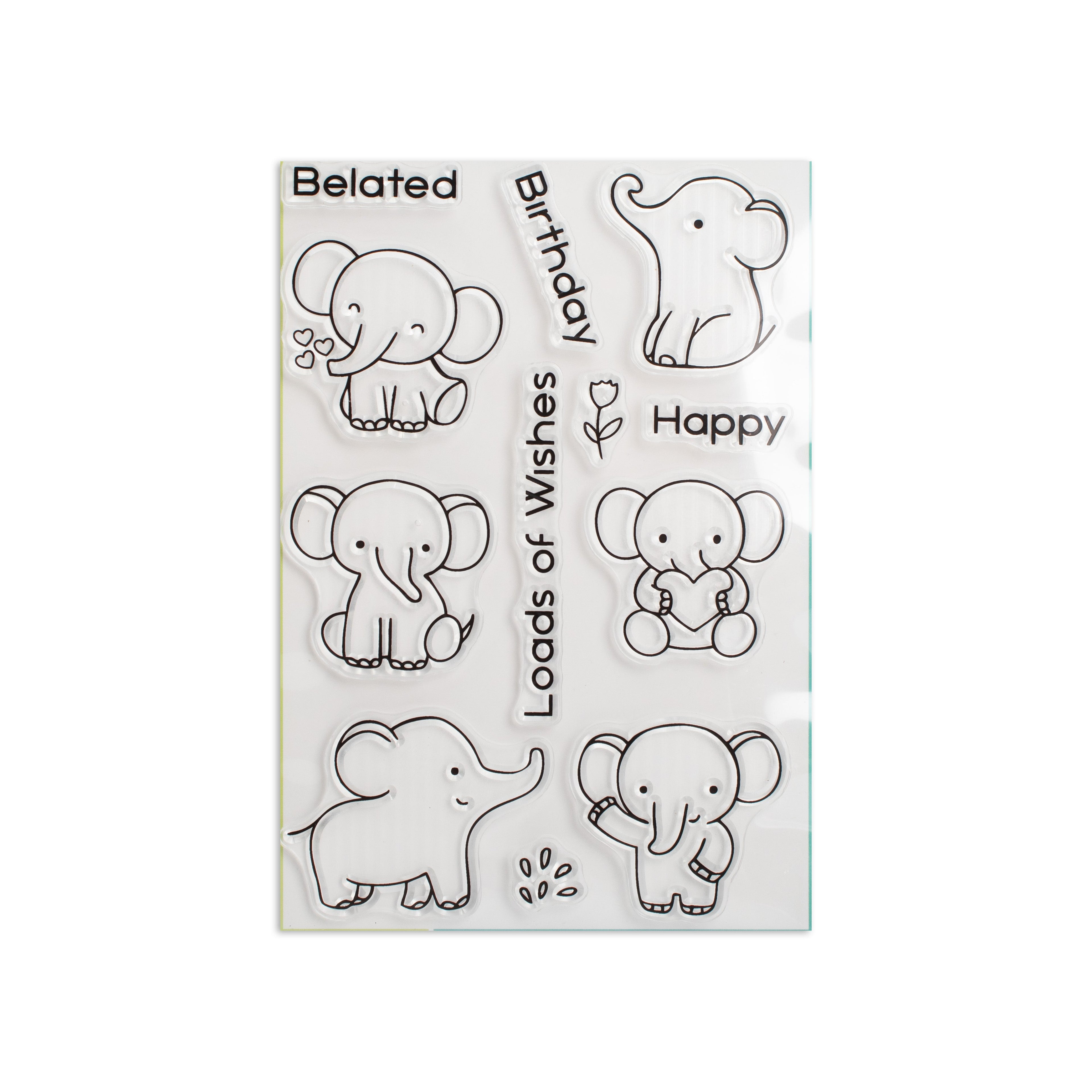 Clear Stamps Loads of wishes 4.3 X 6.2inch 12pc