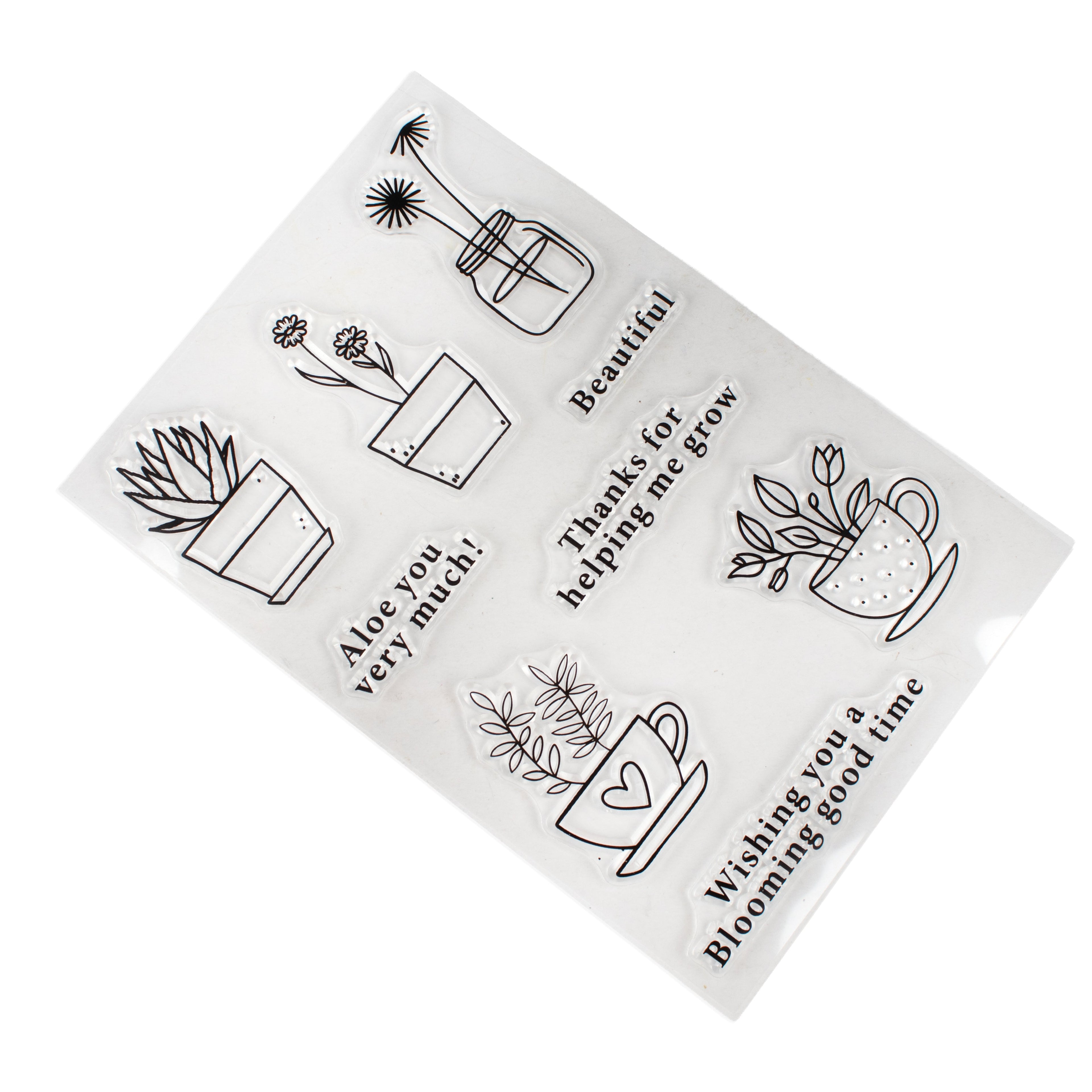 Clear Stamps Blooming Good Time 4.3 X 6.2inch 9pc