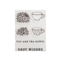 Clear Stamps Tea-riffic Wishes 3 X 4inch 6pc