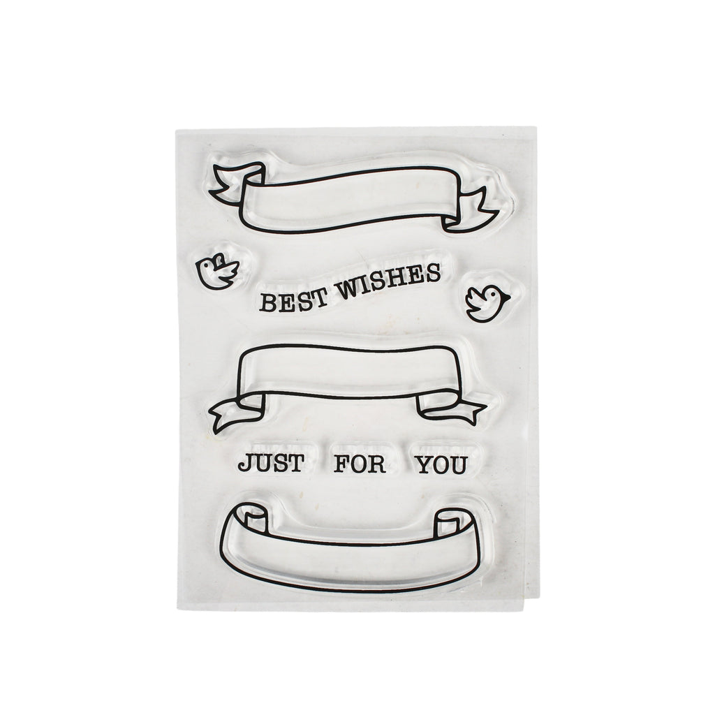 Clear Stamps Wishes Always 3 X 4inch 9pc