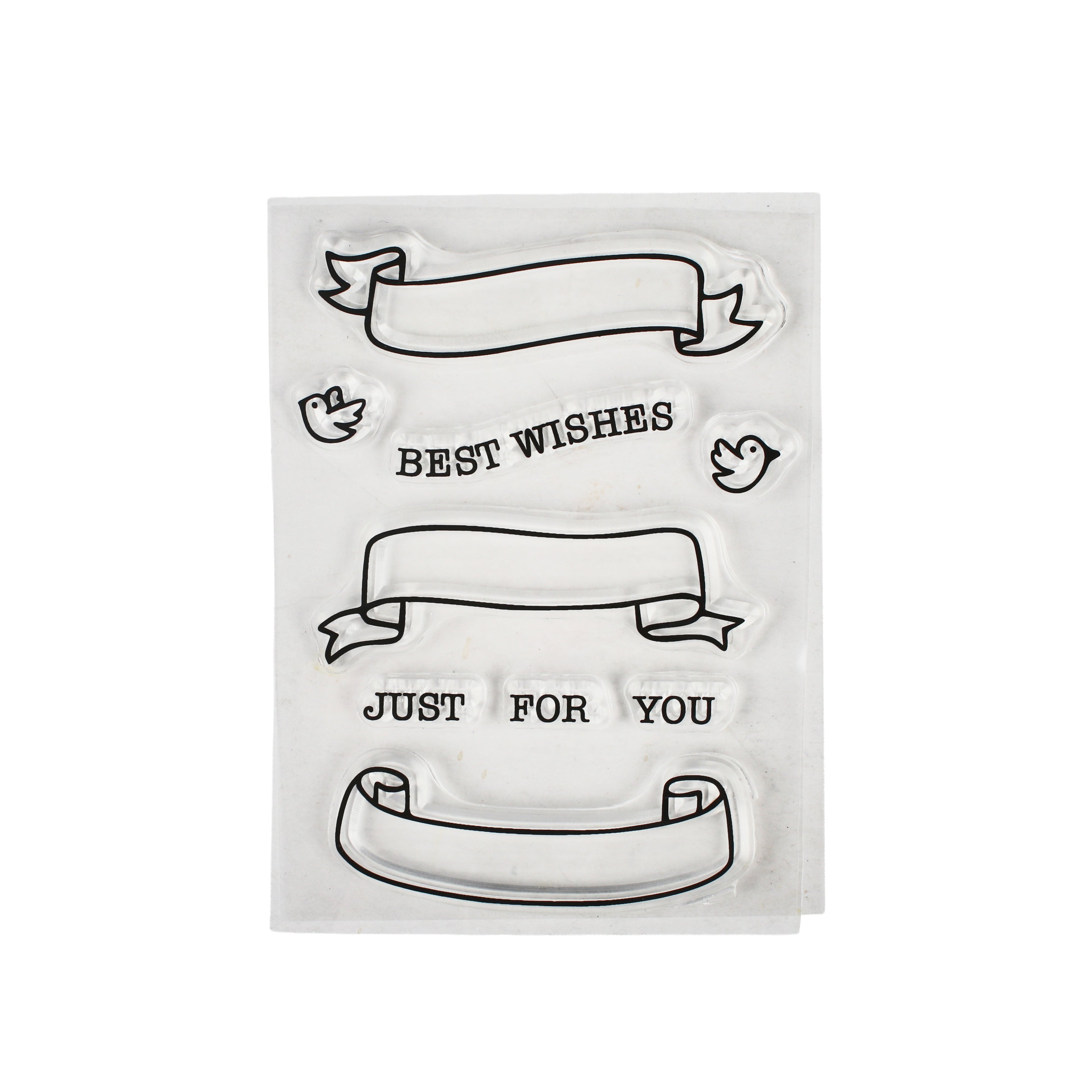 Clear Stamps Wishes Always 3 X 4inch 9pc
