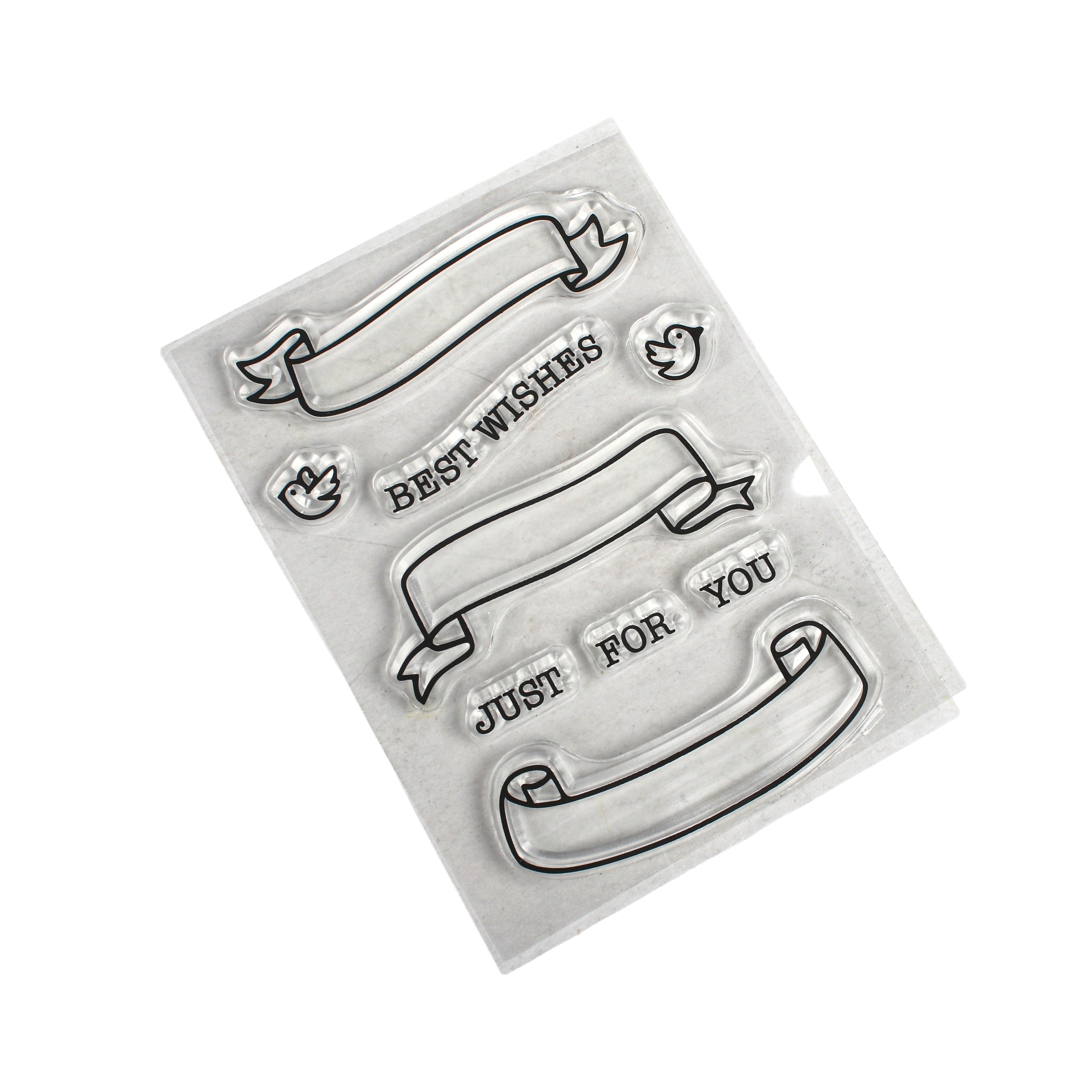 Clear Stamps Wishes Always 3 X 4inch 9pc