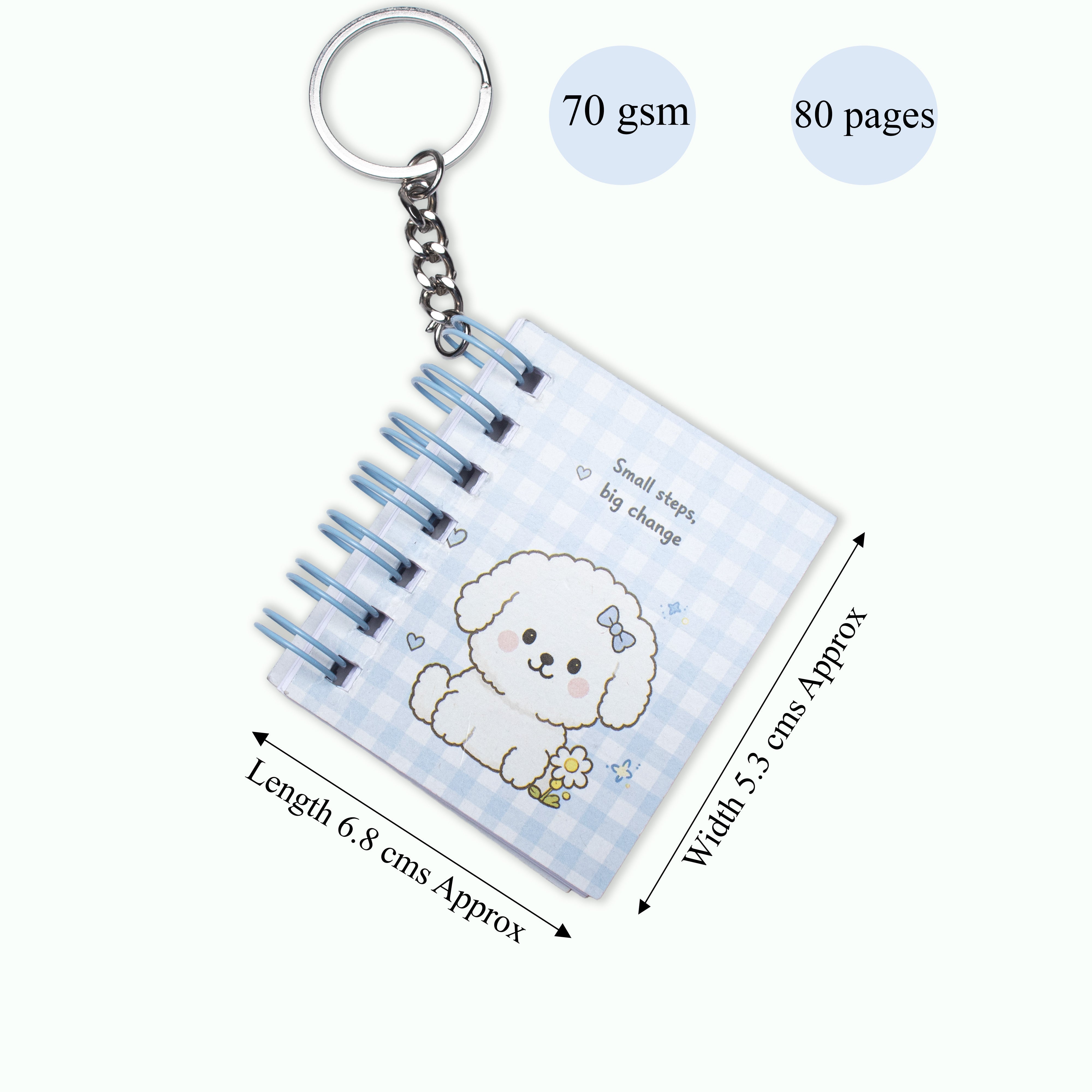 Keychain Notebook Big Changes L6.8 X W5.3cm 70gsm 80 pages 1 Book IB