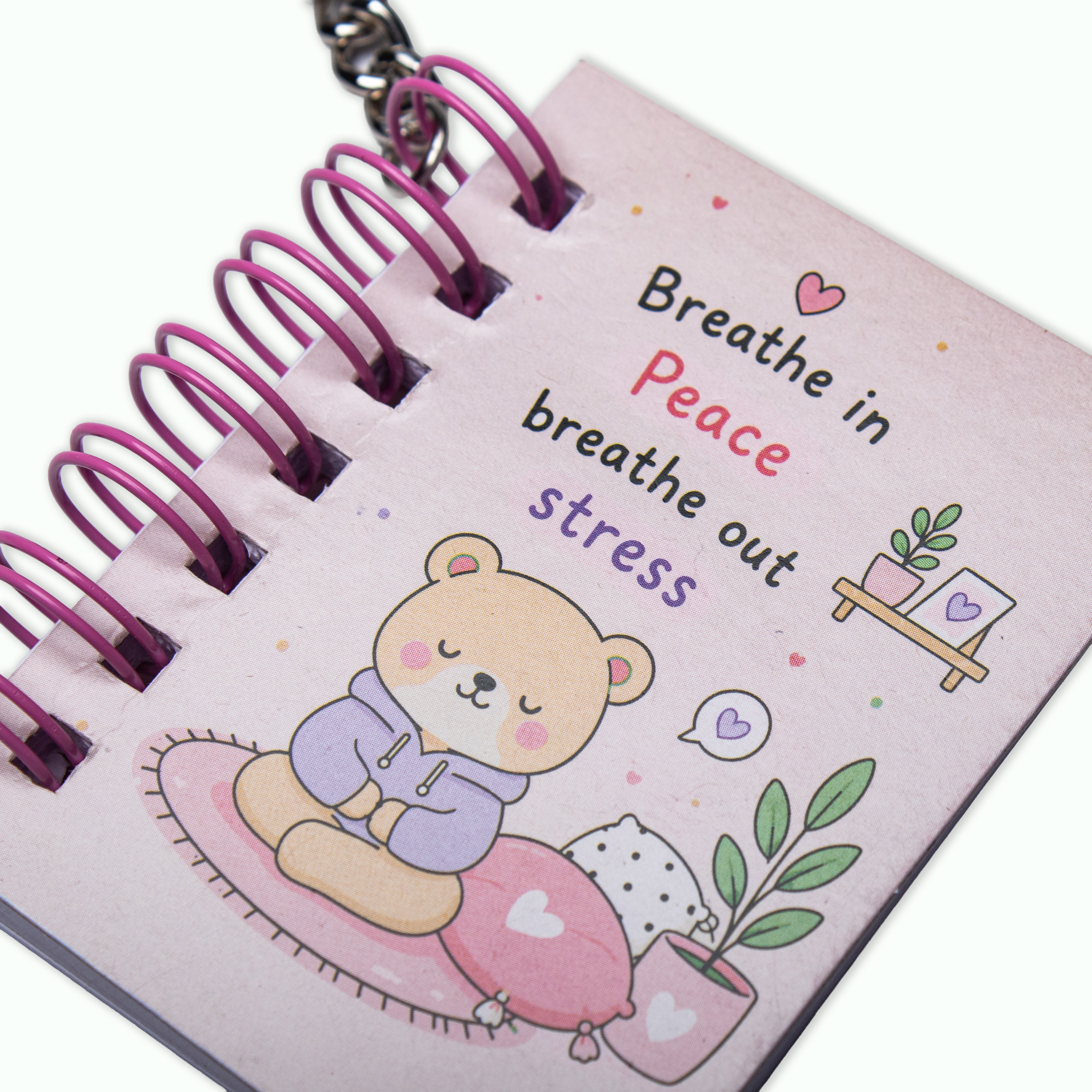 Keychain Notebook Breathe in Peace L6.8 X W5.3cm 70gsm 80 pages 1 Book IB