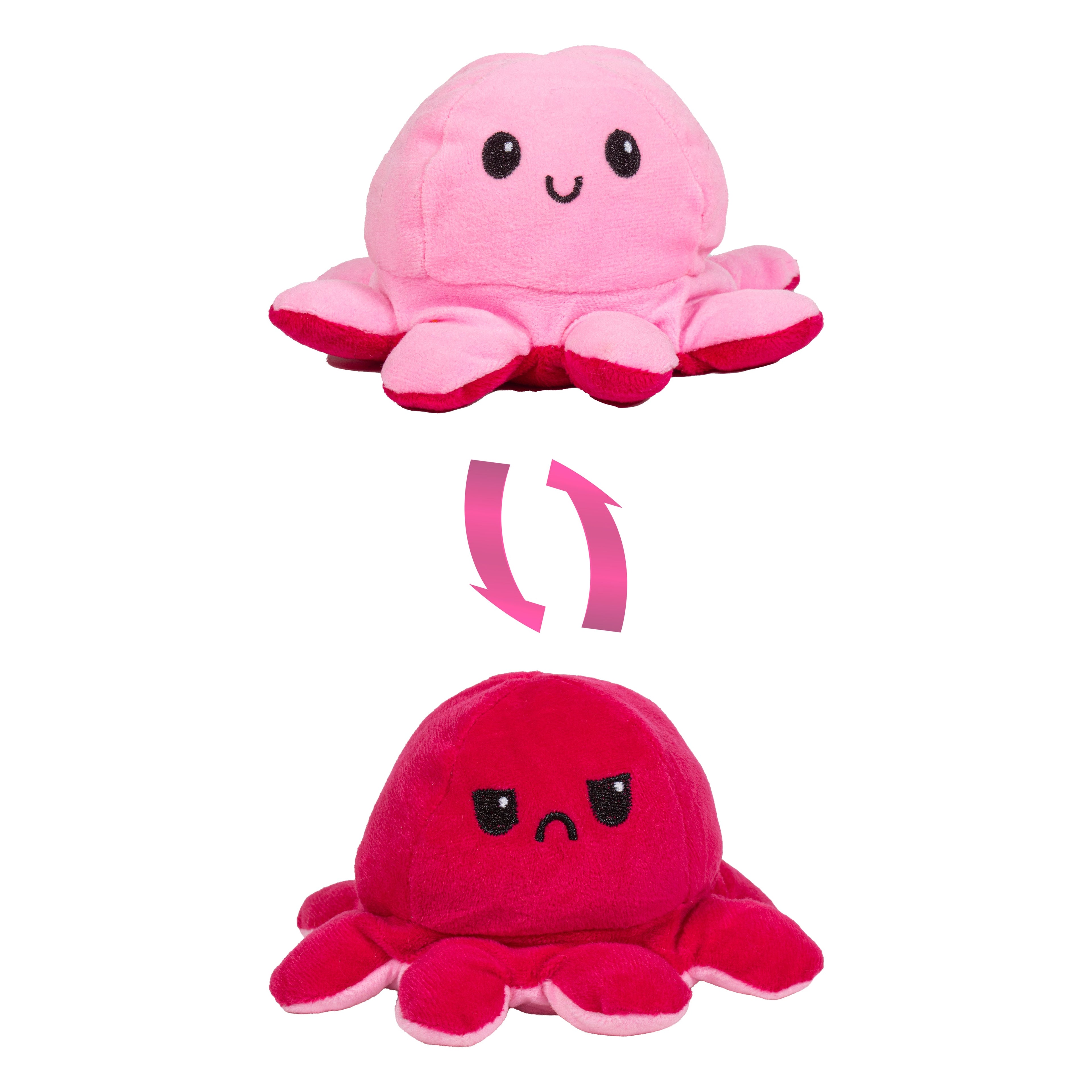Soft Toy Reversible Octopus Baby Pink & Hot Pink 5.9inch 1 pc