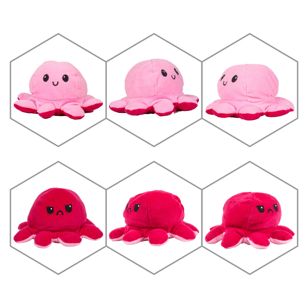 Soft Toy Reversible Octopus Baby Pink & Hot Pink 5.9inch 1 pc