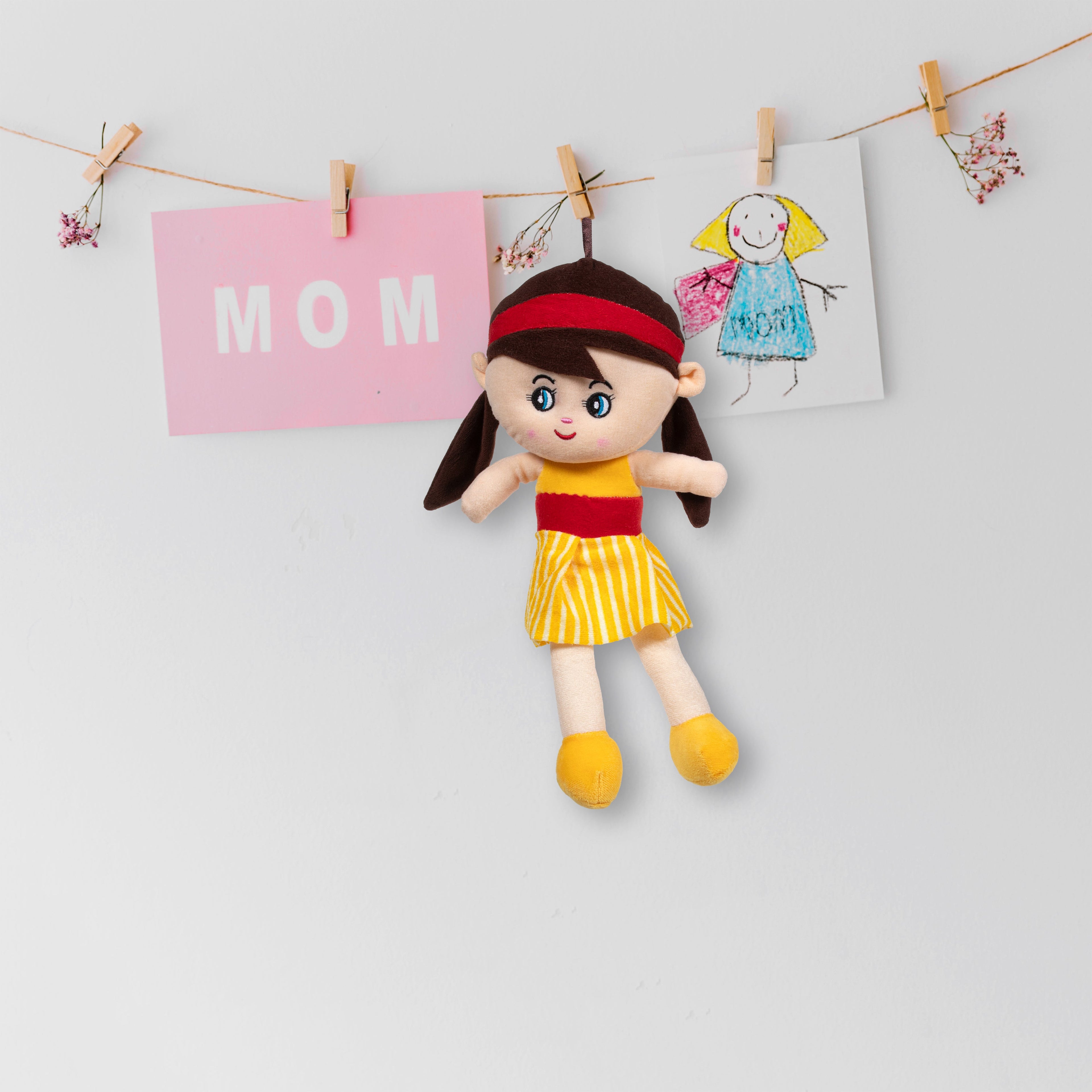 Hanging Soft Toy Happy Girl 13.7inch 1 pc