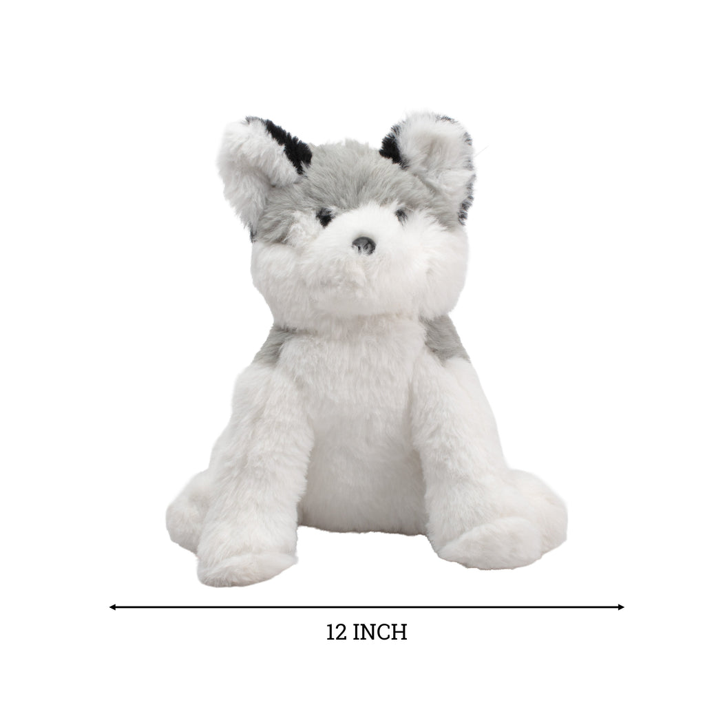 Soft Toy Husky Grey and white 12inch 1pc