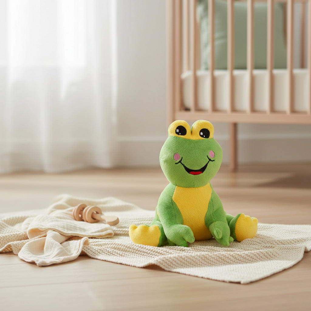 Soft Toy Frog Green and Yellow 10inch 1pc
