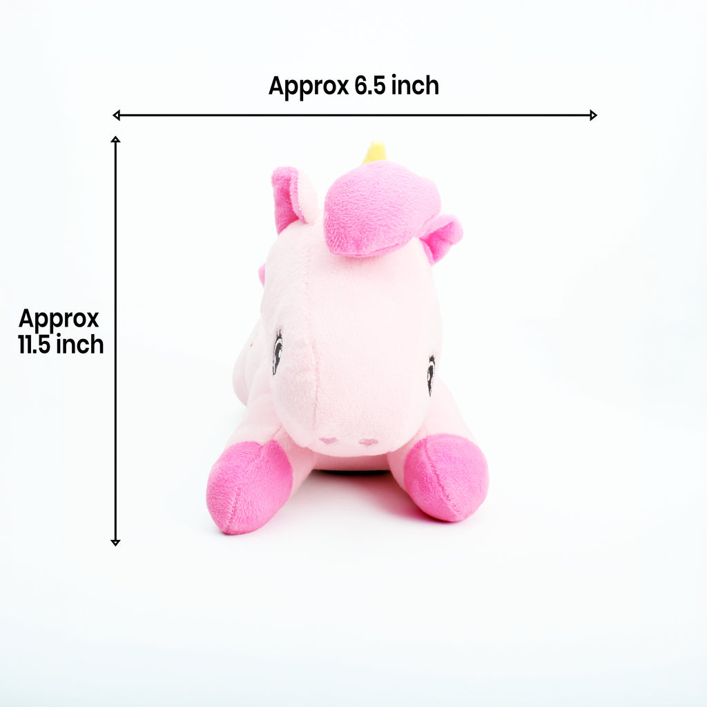 Soft Toy Unicorn Pink 10inch 1pc