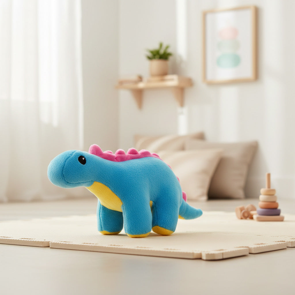 Soft Toy Dino Blue and Purple 10inch 1pc