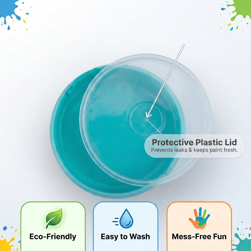 Fun Finger Paint Light teal 25ml Wide Mouth Container