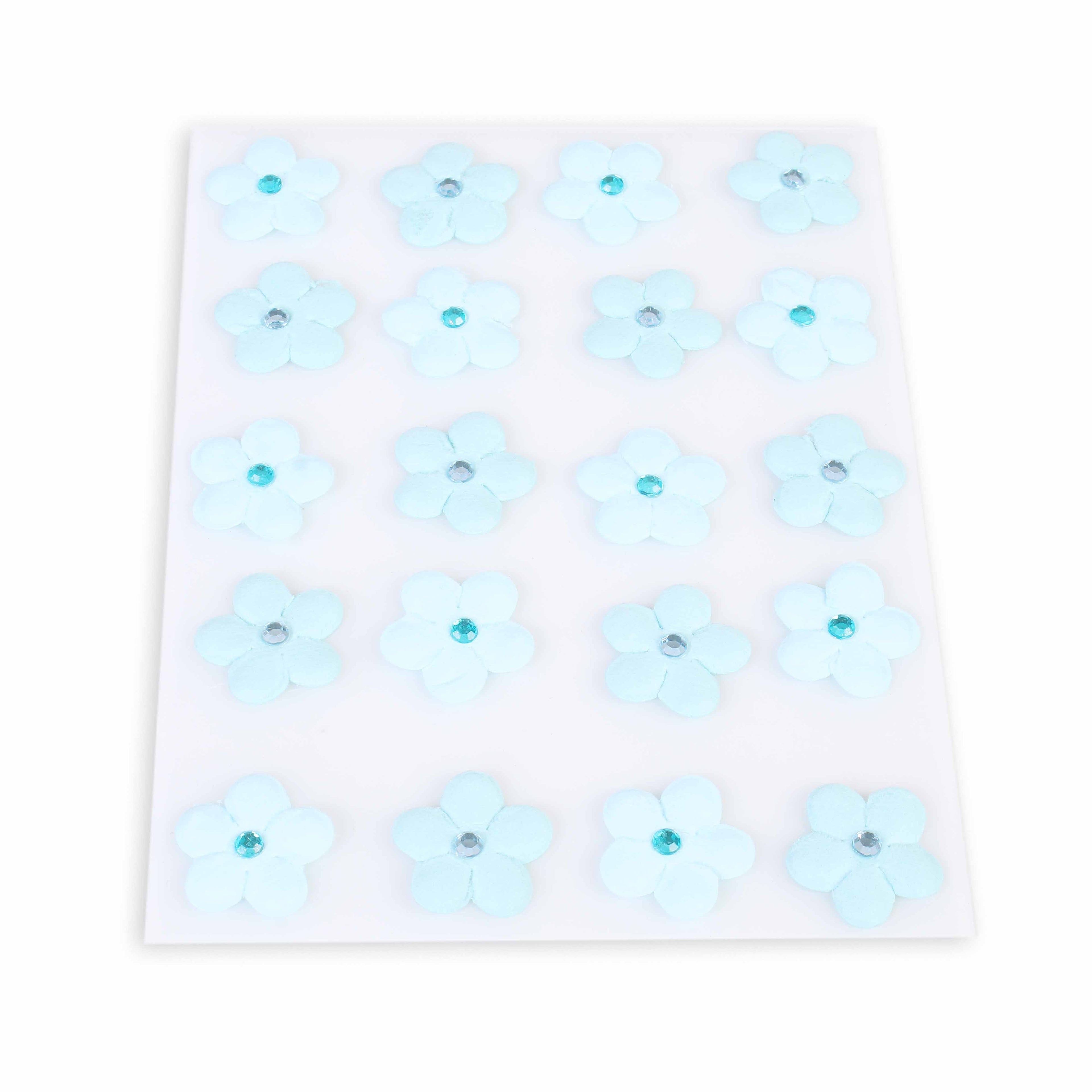 Embossed Jewelled Daisies Blue 20Pc Little Birdie