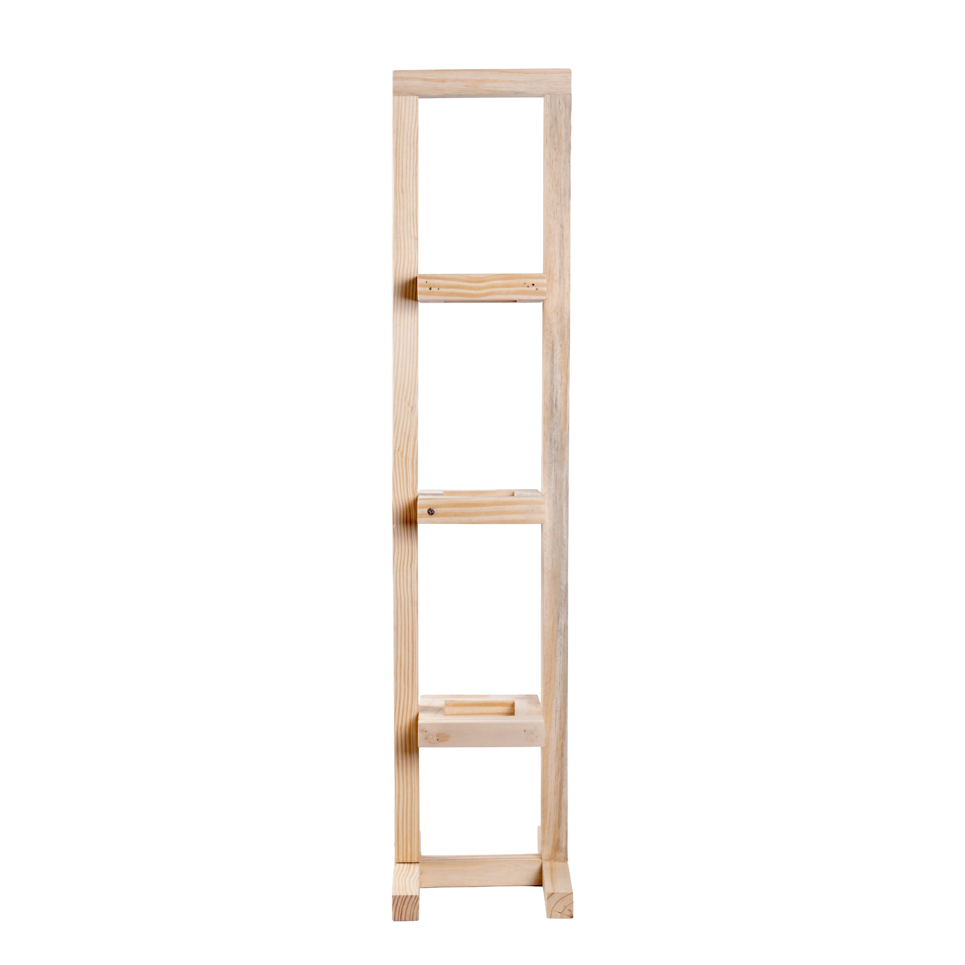 Pinewood 3 Tier Planter Stand, Approx. L8.26in x W 10in x H36in, 1pc