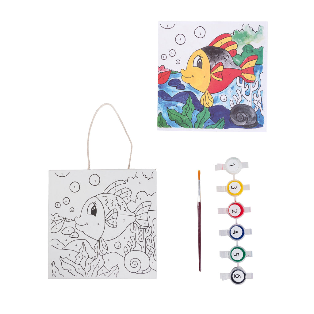 Paint By Numbers Kit - Fish L 5in X W 5in X H 1in, 1pc