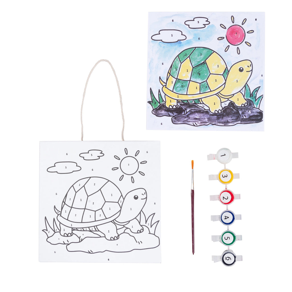 Paint By Numbers Kit - Tortoise, L 5in X W 5in X H 1in, 1pc