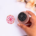 Foam Stamp - Mandala Flower | 3.3cm x 3.3cm | 10mm Thick (MDF Base 5.5mm thick round 5cm dia) 1pc